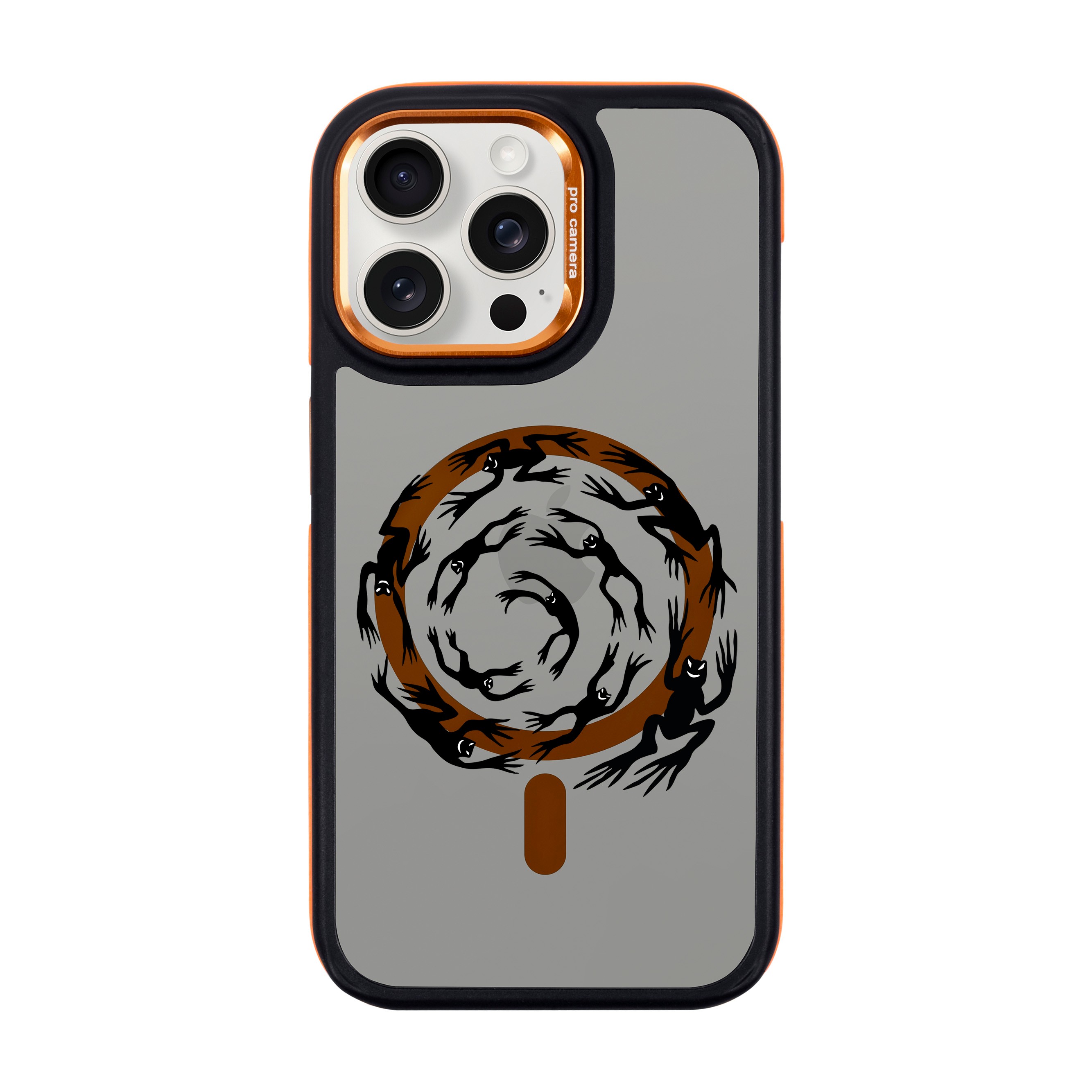 SWIRLING FROGS-iPhone Dark Case with MagSafe