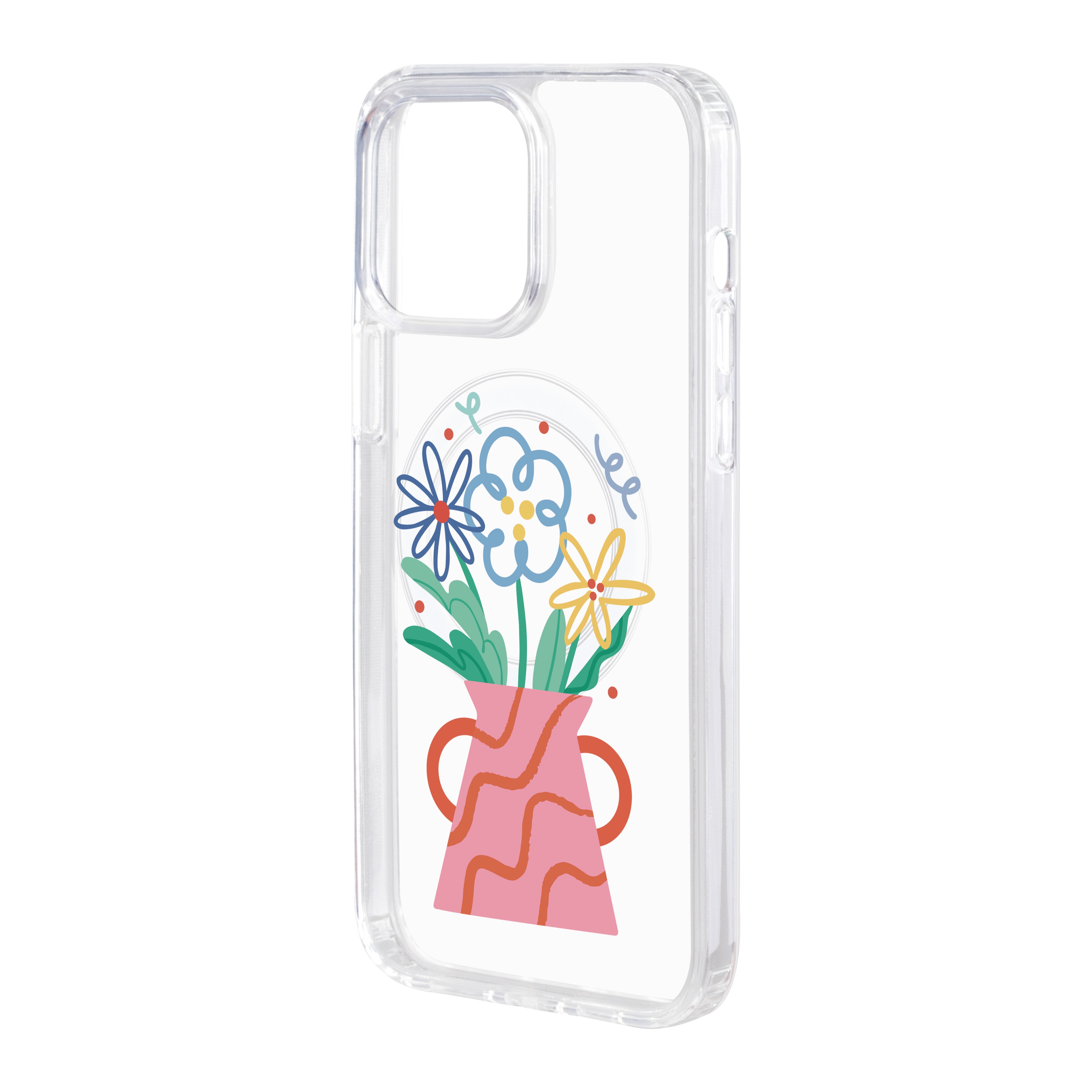 Pink Vase - iPhone Clear Case with MagSafe