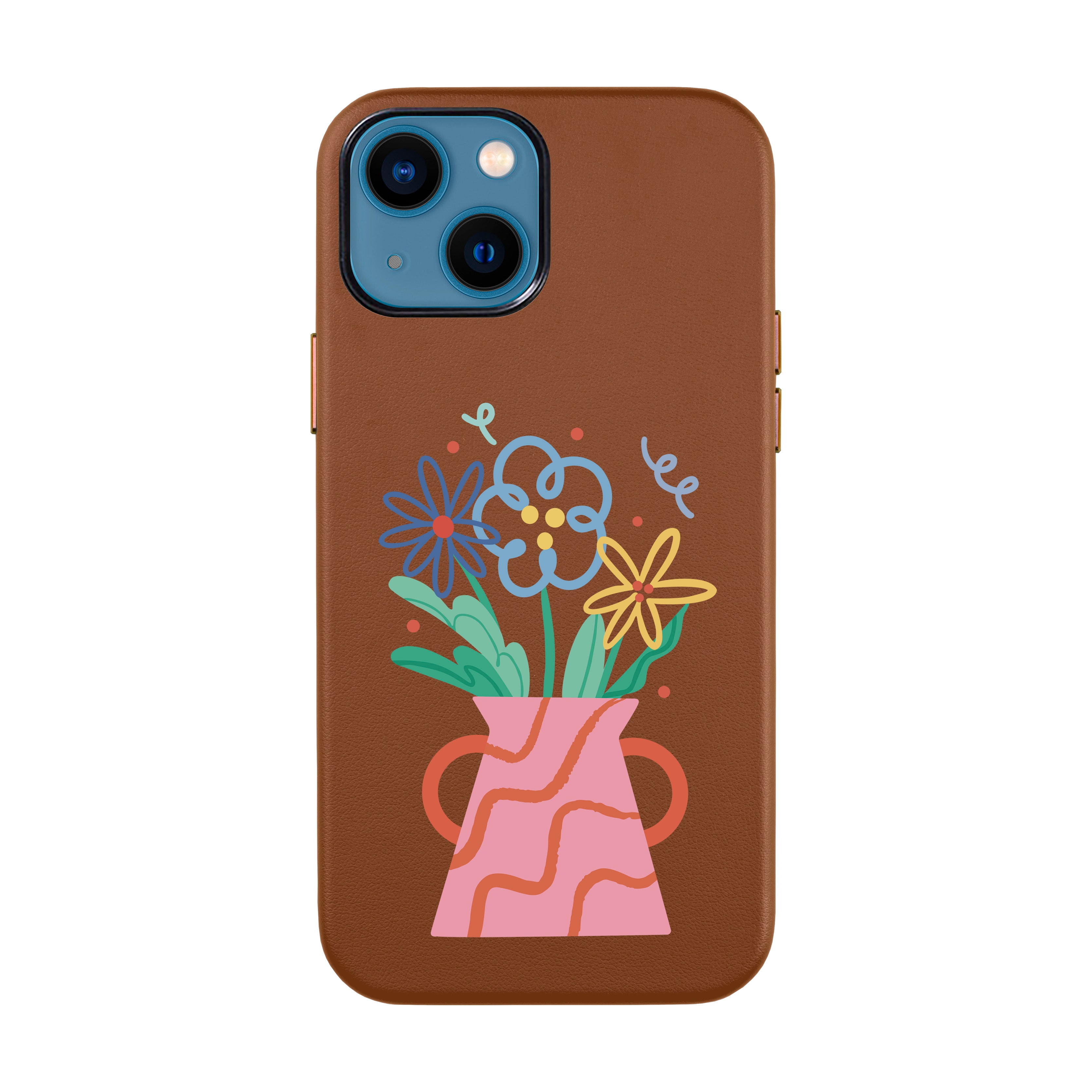 Pink Vase-iPhone Leather Case
