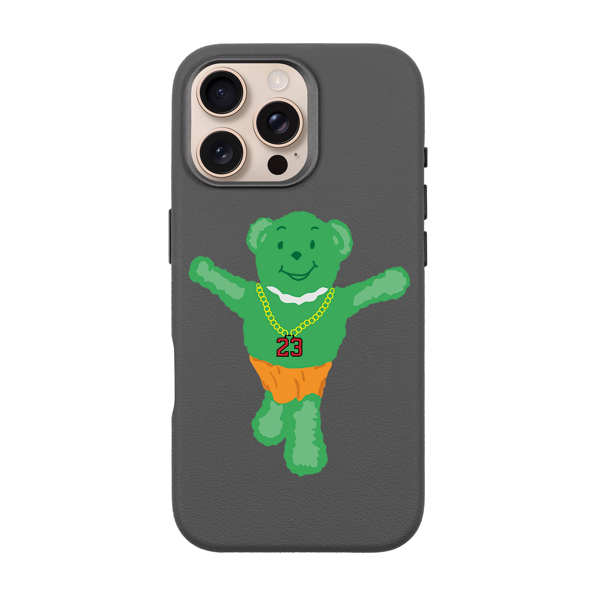 GREEN BEAR-iPhone Leather Premium Case with MagSafe