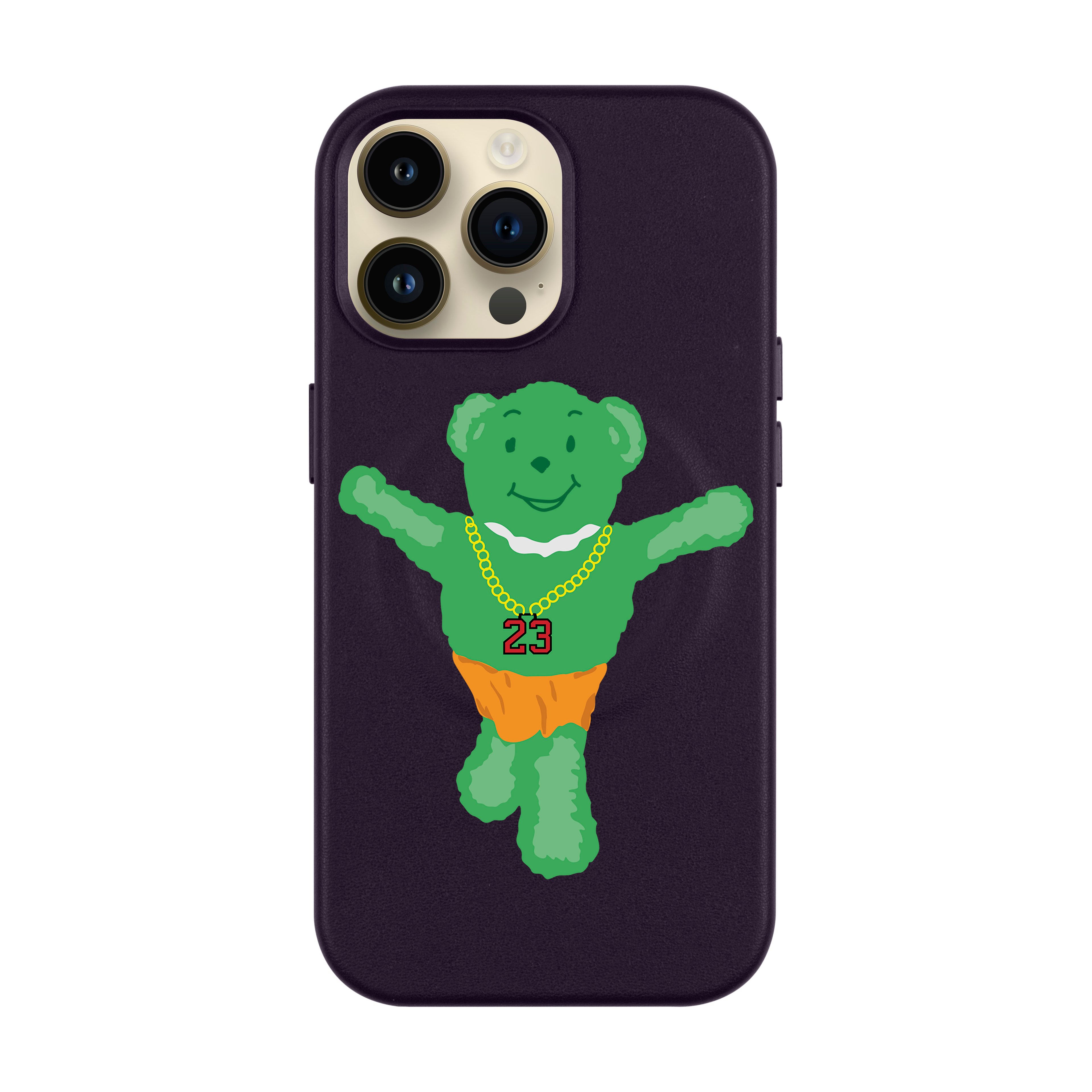 GREEN BEAR-iPhone Leather Kılıf MagSafe Özellikli