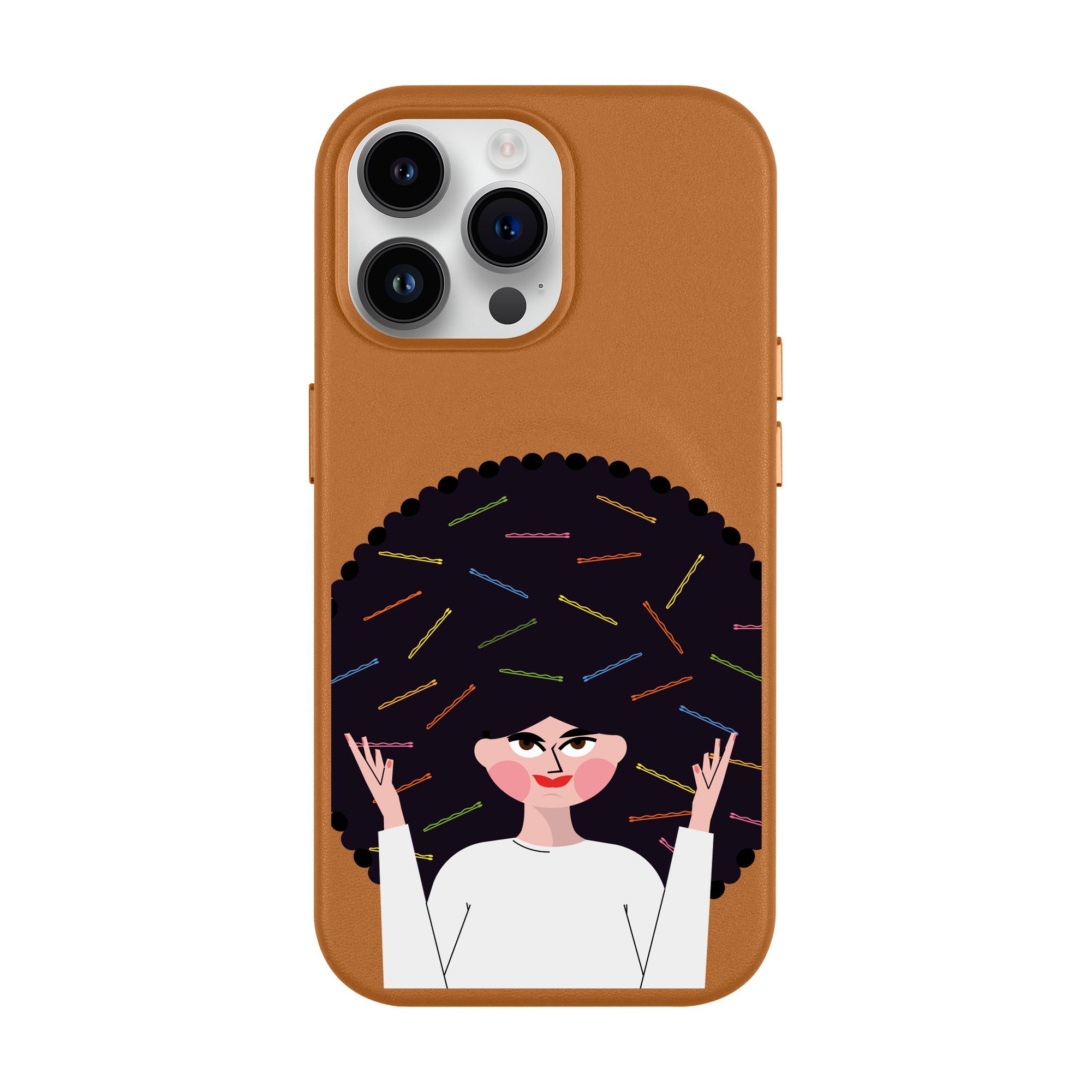 TANGLES OF HAPPINESS-iPhone Leather Kılıf MagSafe Özellikli