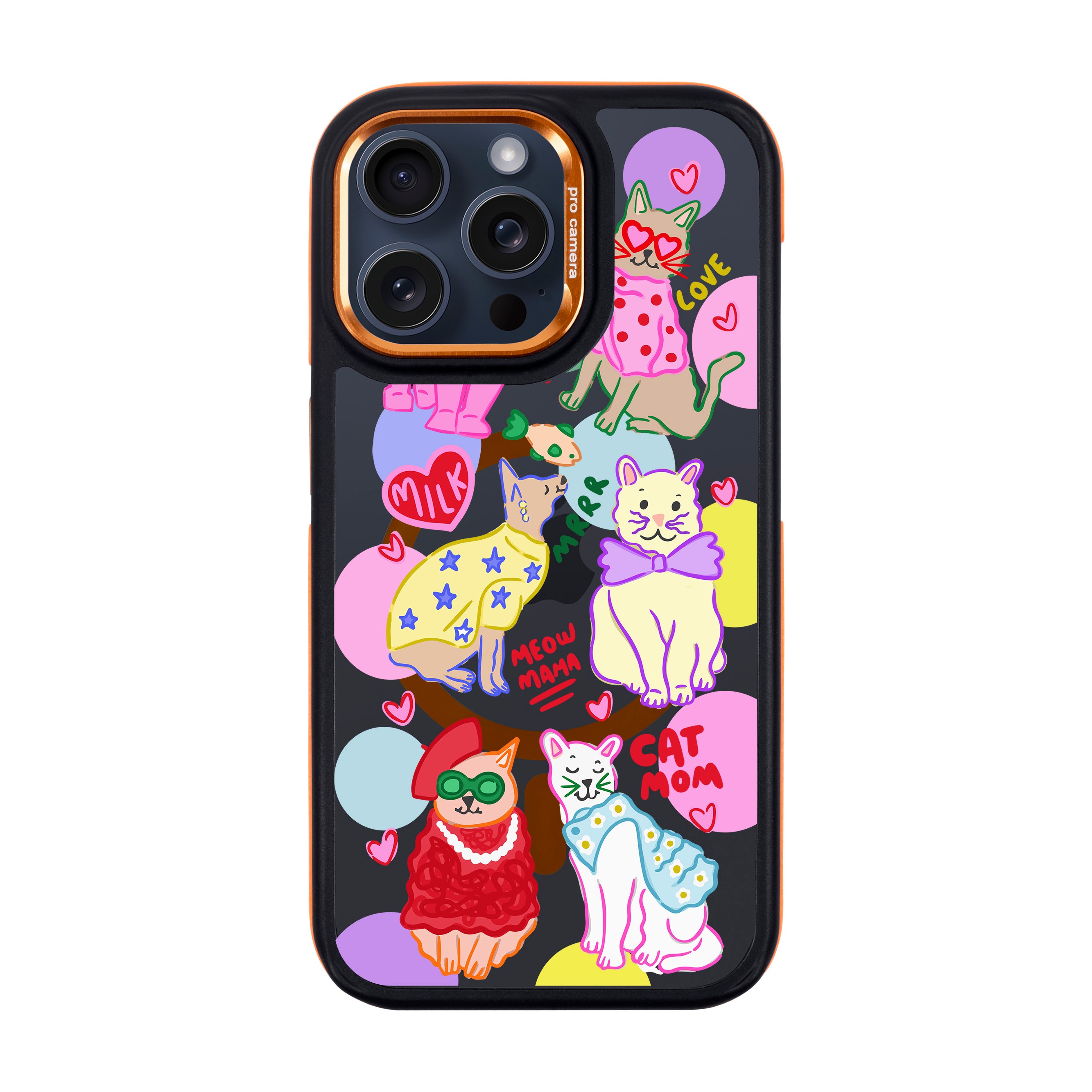 CAT MOM-iPhone Dark Case with MagSafe