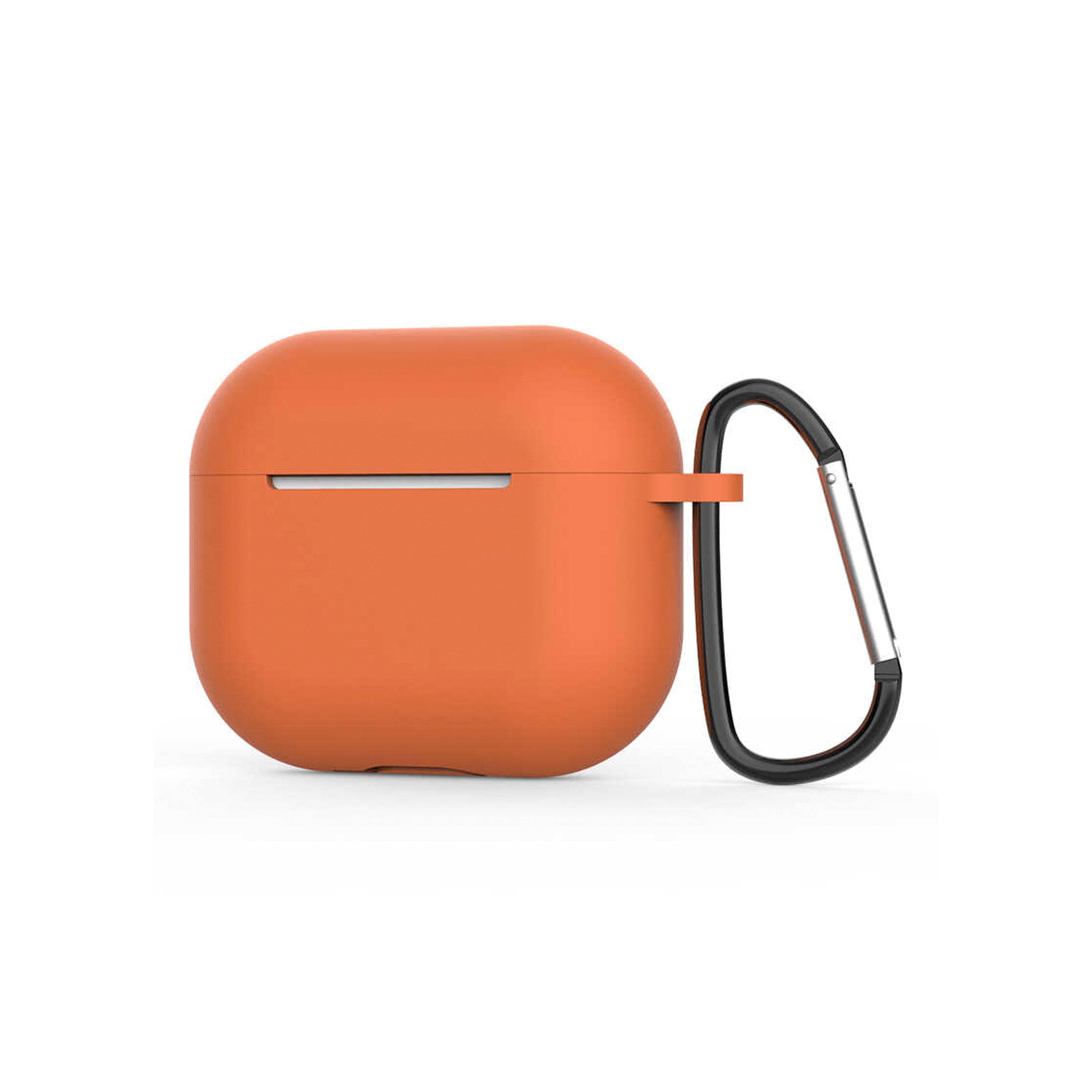NEW-Apple AirPods Ultra Silikon Kılıf - Turuncu
