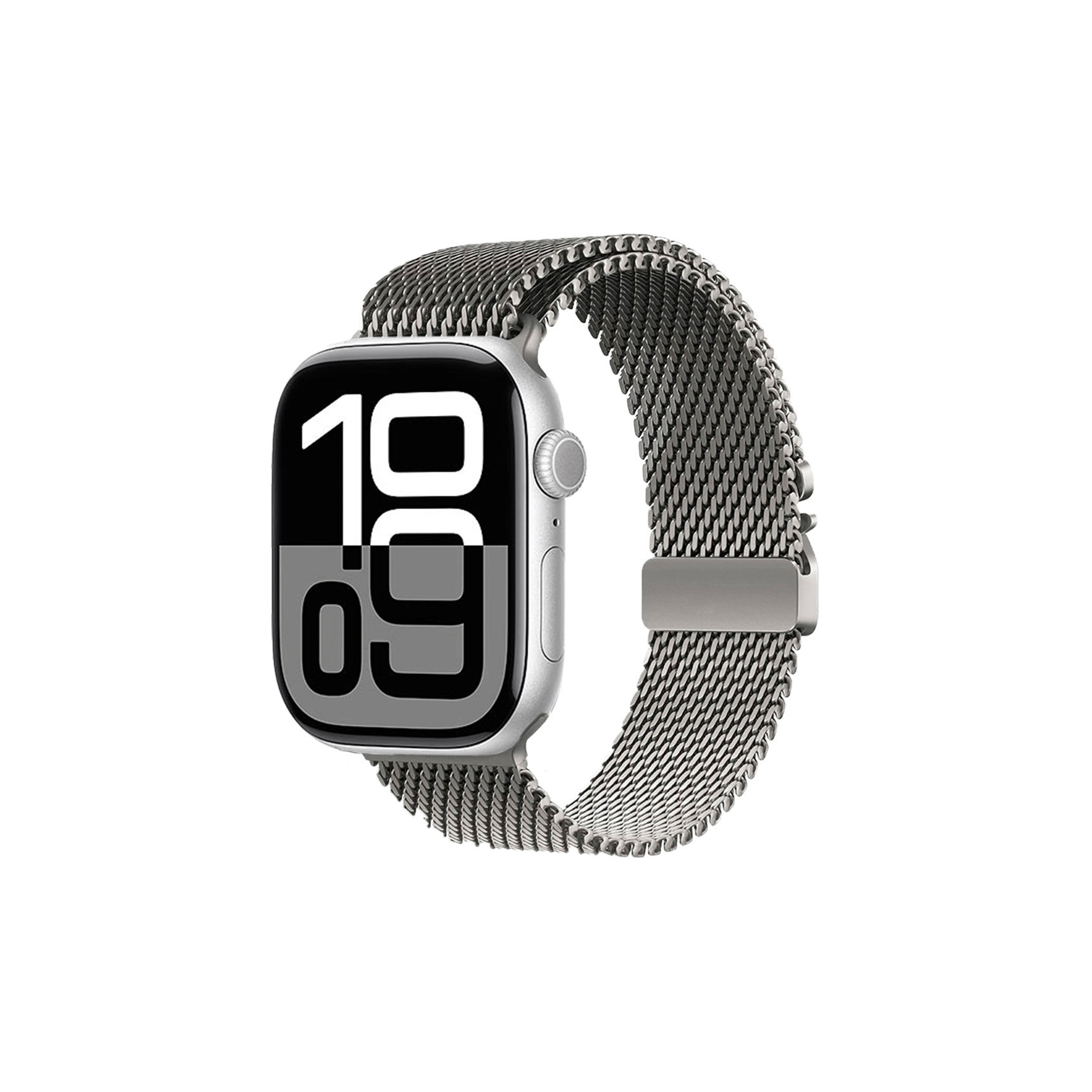 Apple Watch Braid Metal Kordon-Gri