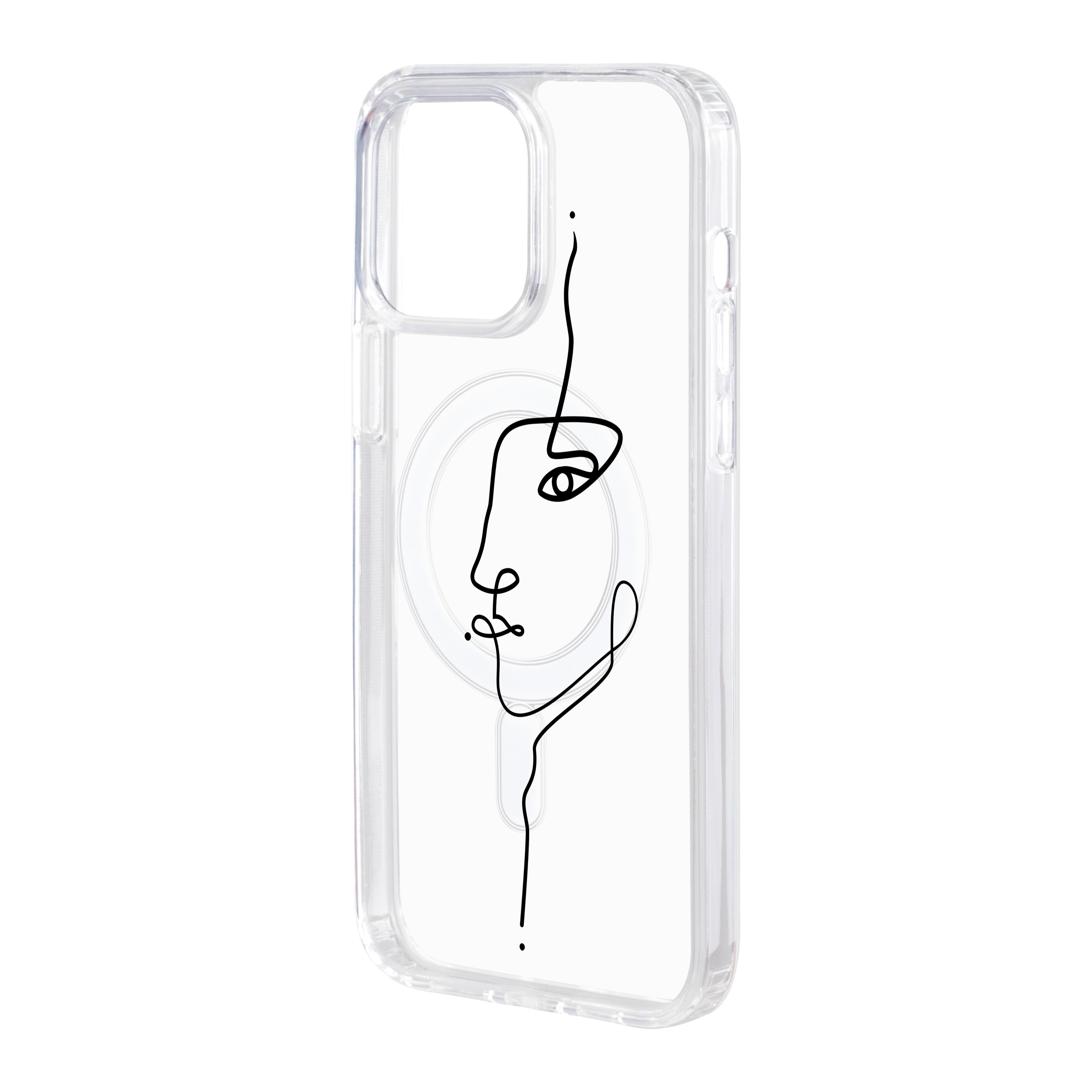 Face - iPhone Clear Case with MagSafe