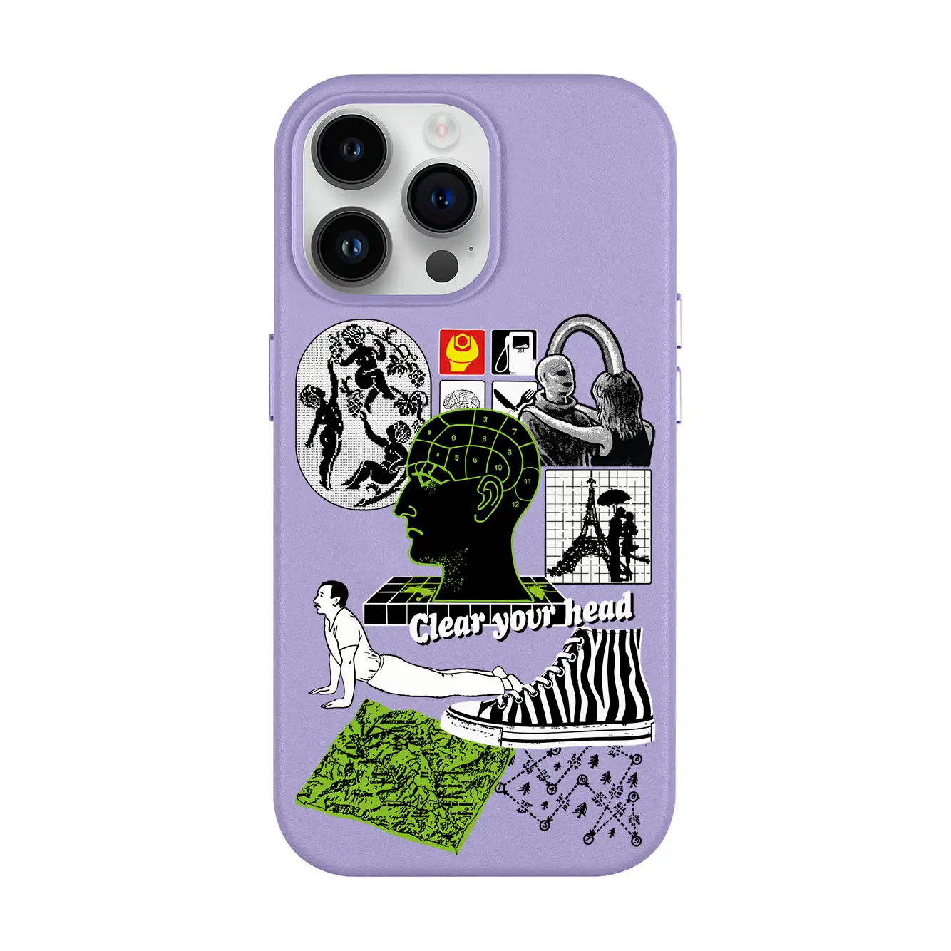 CLEAR YOUR HEAD-iPhone Leather Kılıf MagSafe Özellikli