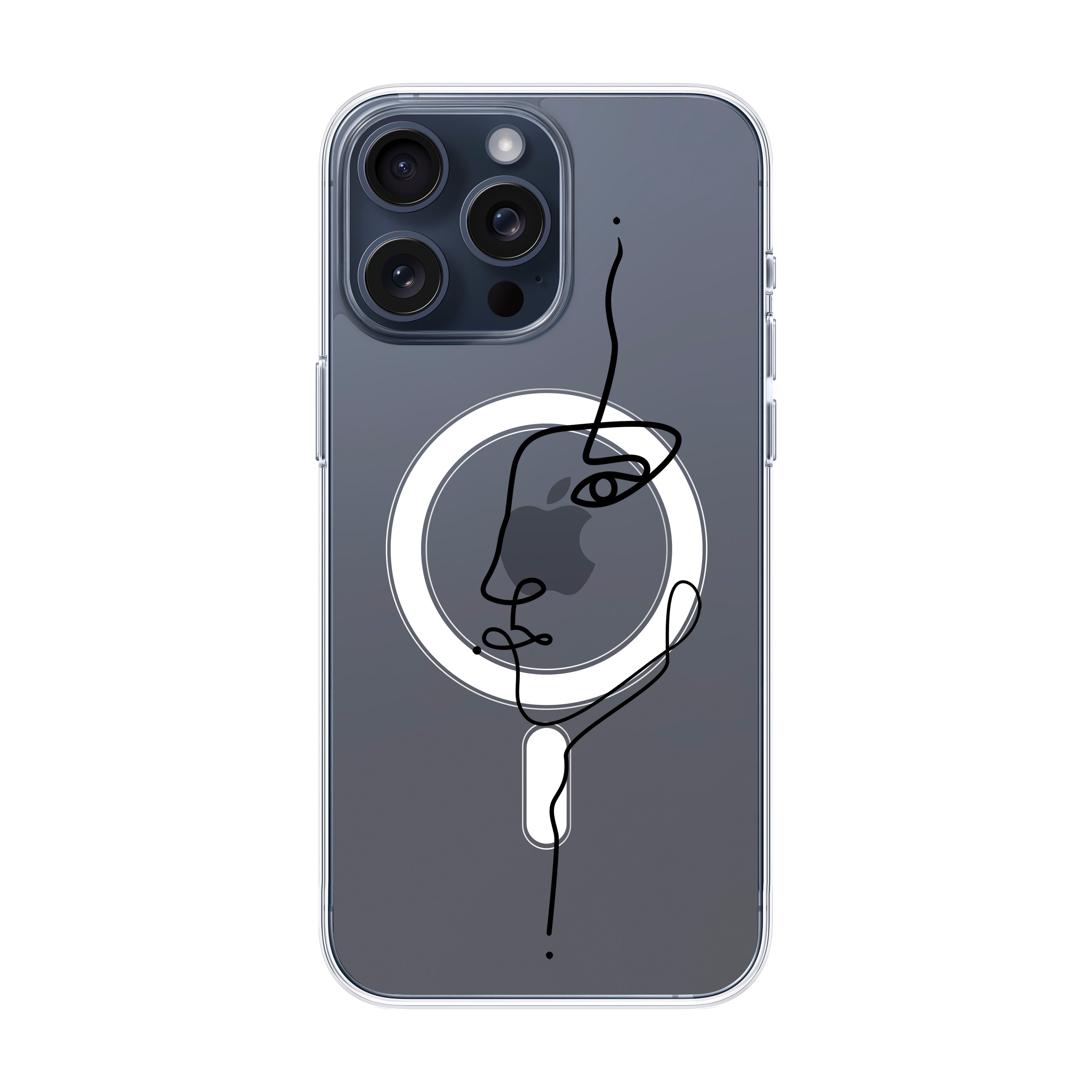 Face - iPhone Clear Case with MagSafe