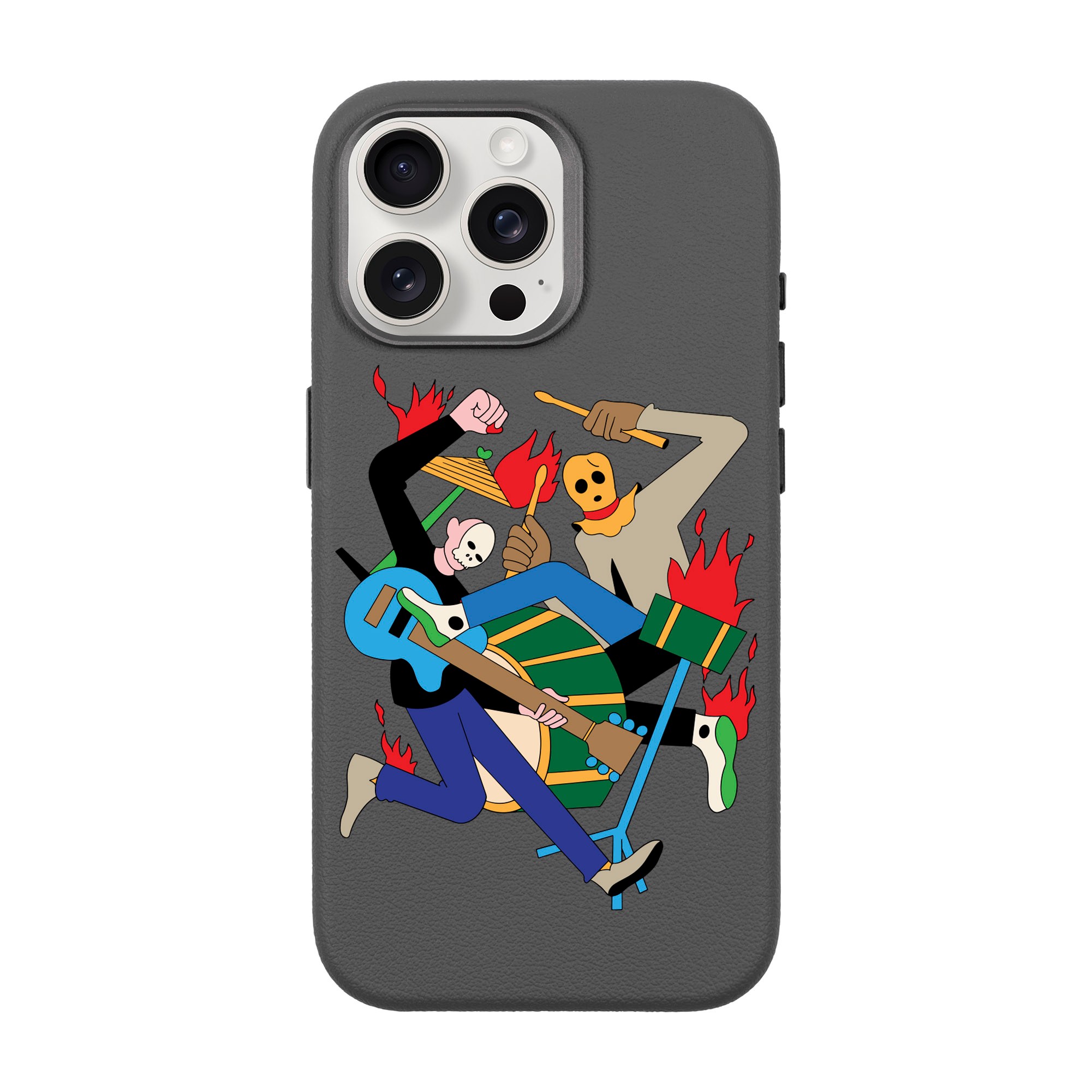 MONSTER MASH-iPhone Leather 15 Premium Case with MagSafe