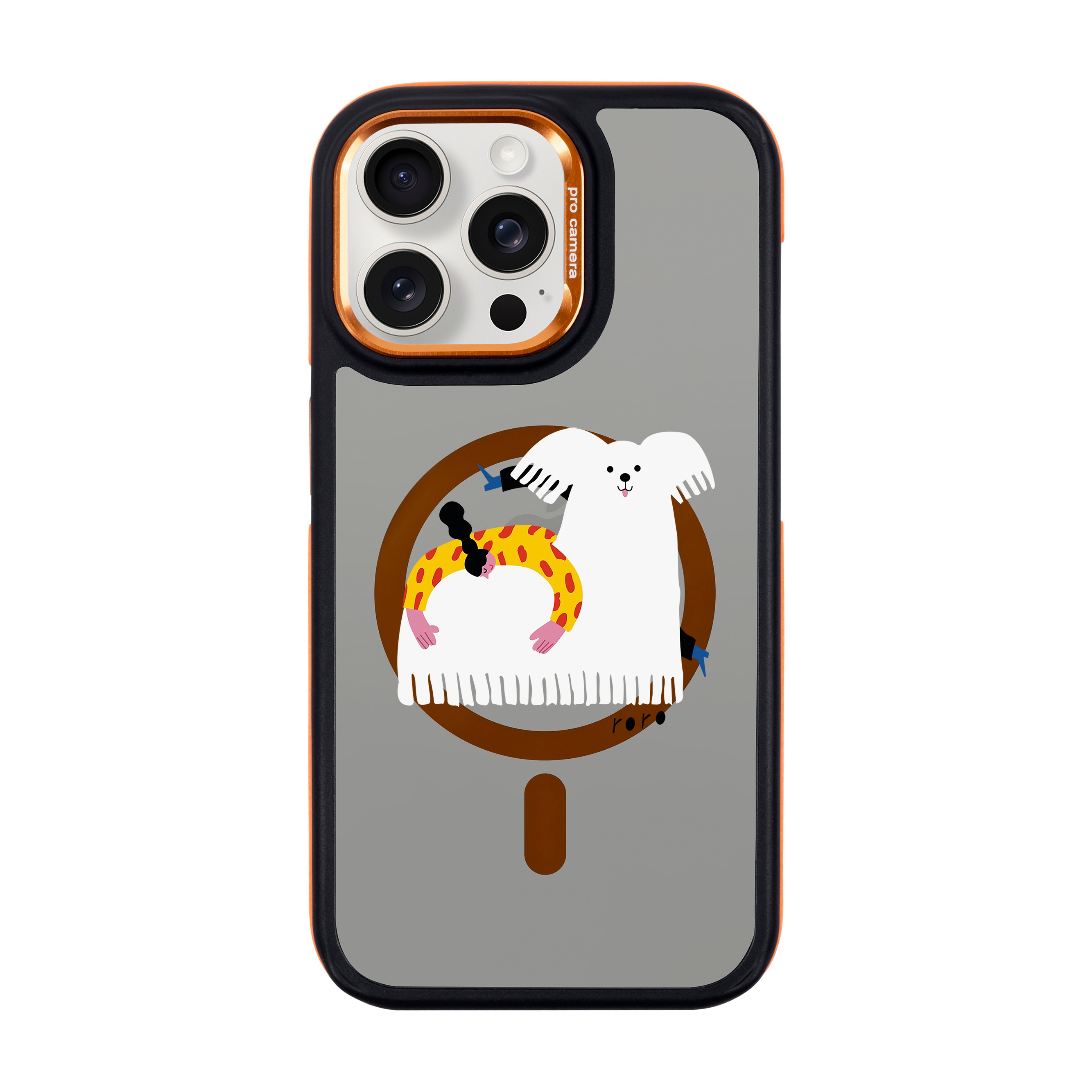 FANCY DOG-iPhone Dark Case with MagSafe