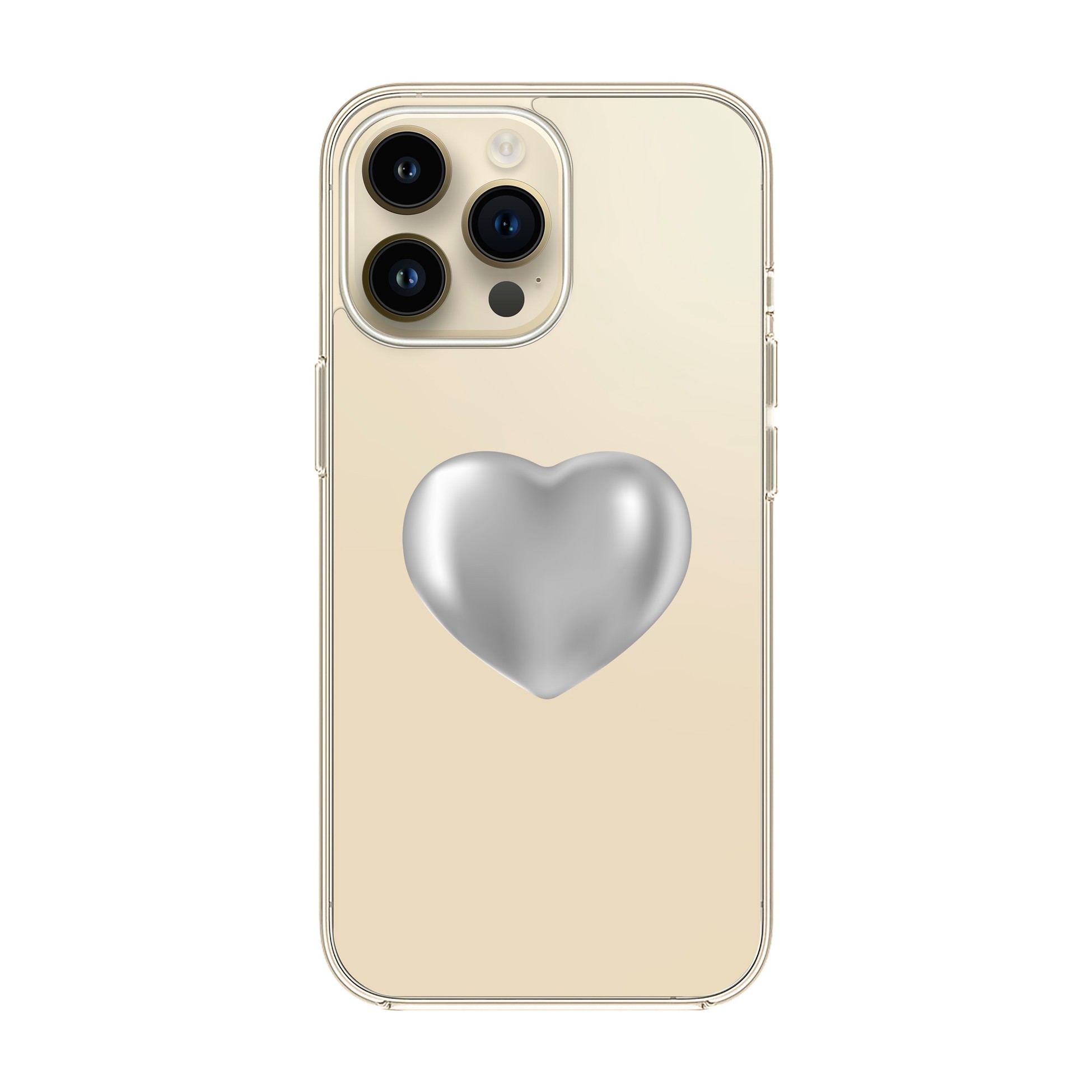 SILVER HEART-iPhone Solid Kılıf