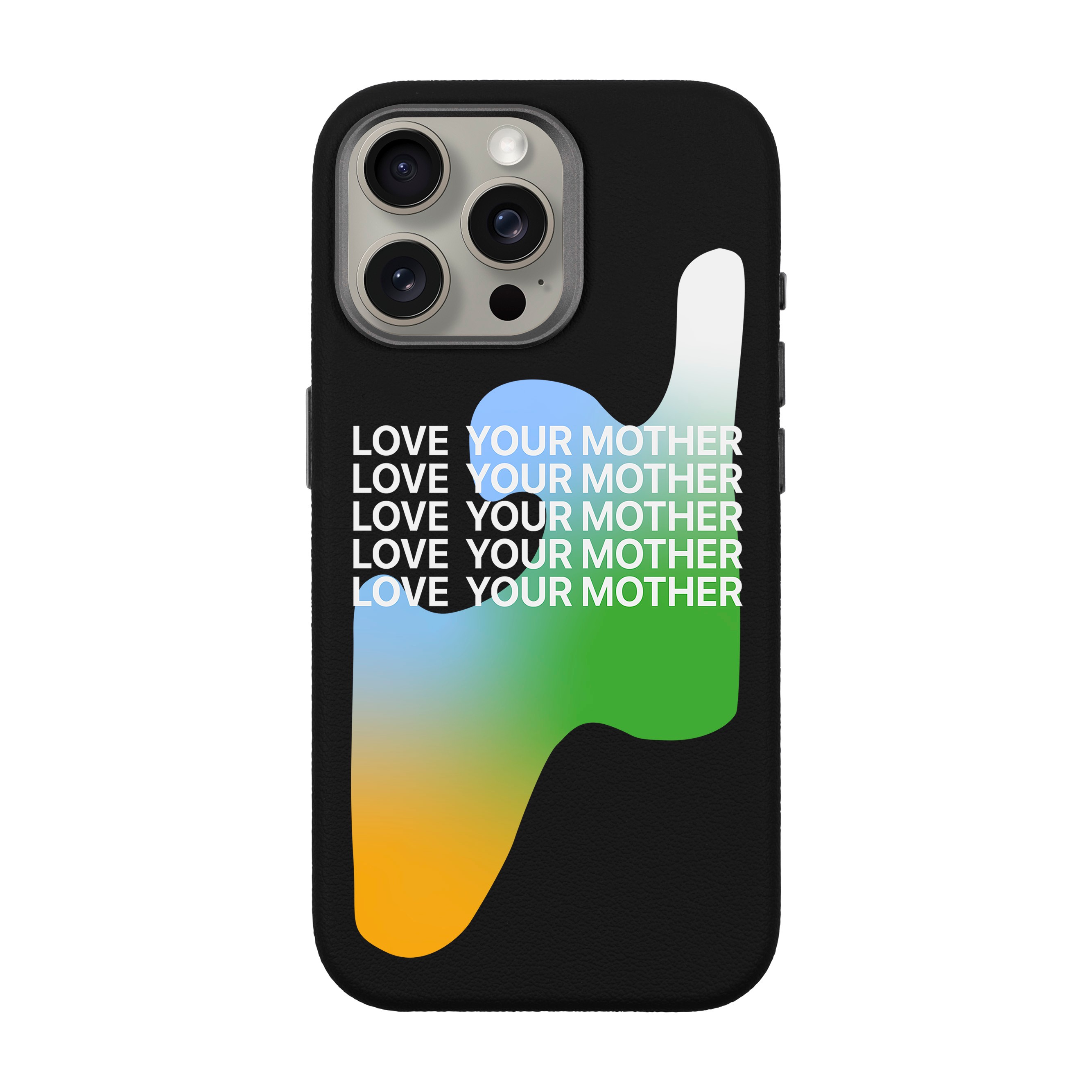 LOVE YOUR MOTHER-iPhone Leather 15 Premium Kılıf MagSafe Özellikli