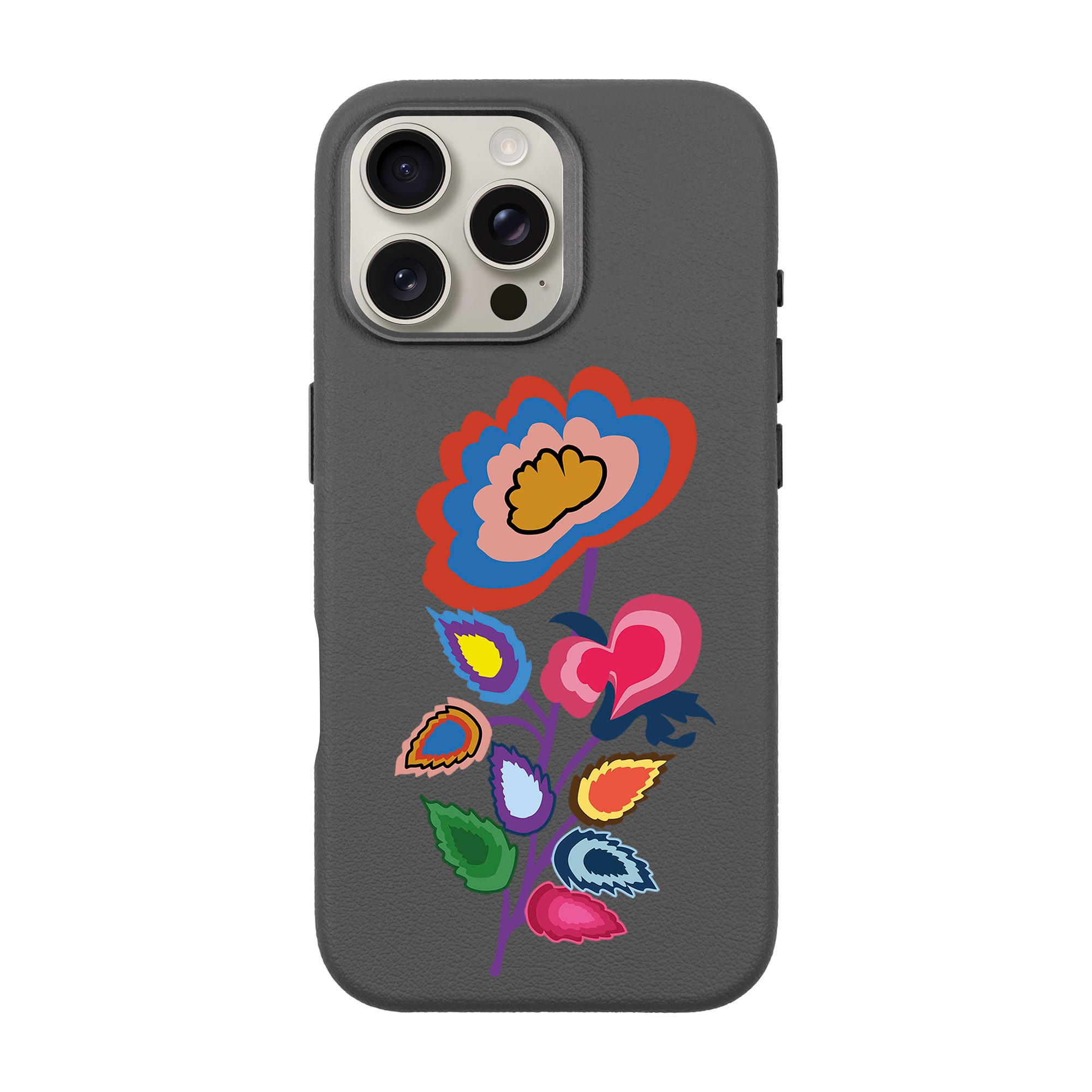 KNITTED FLOWER-iPhone Leather Premium Case with MagSafe