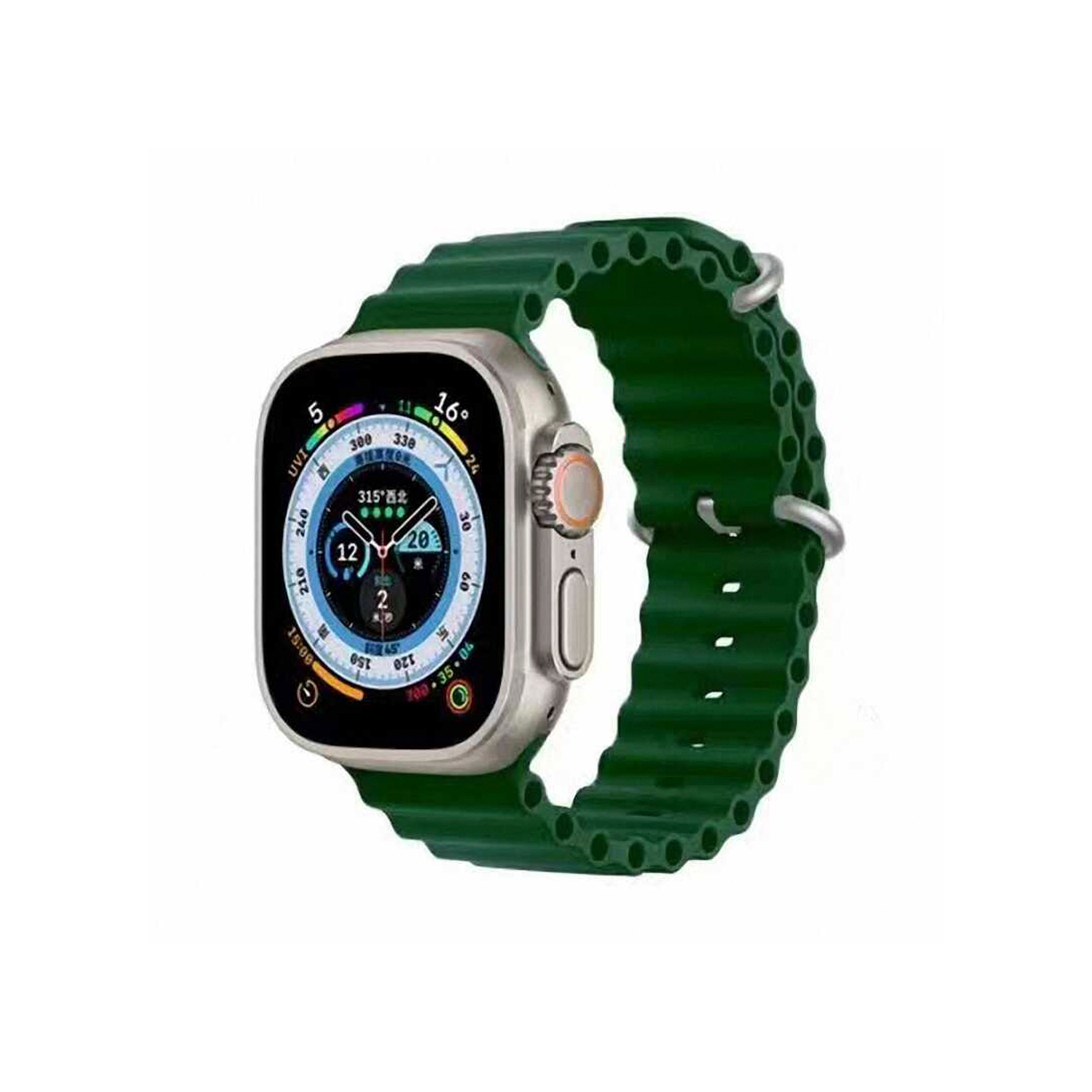 Apple Watch Kasis Silikon Kordon-Koyu Yeşil