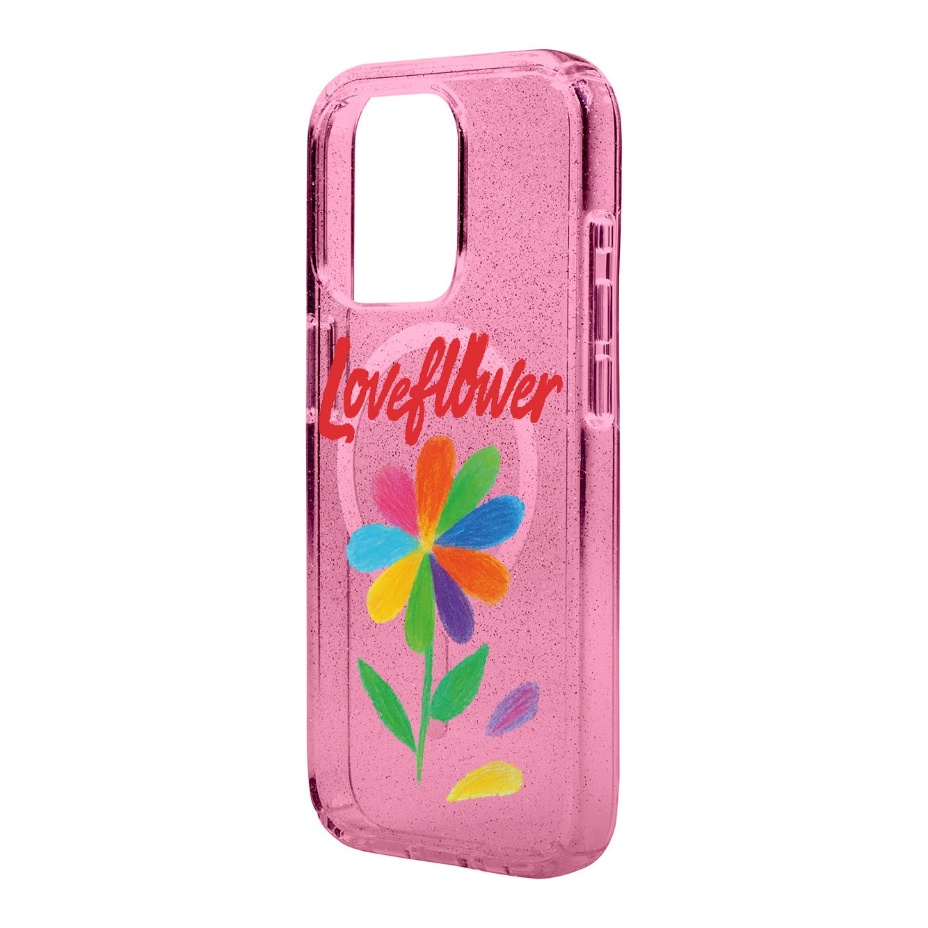 LOVE FLOWER-iPhone Shiny Kılıf MagSafe Özellikli
