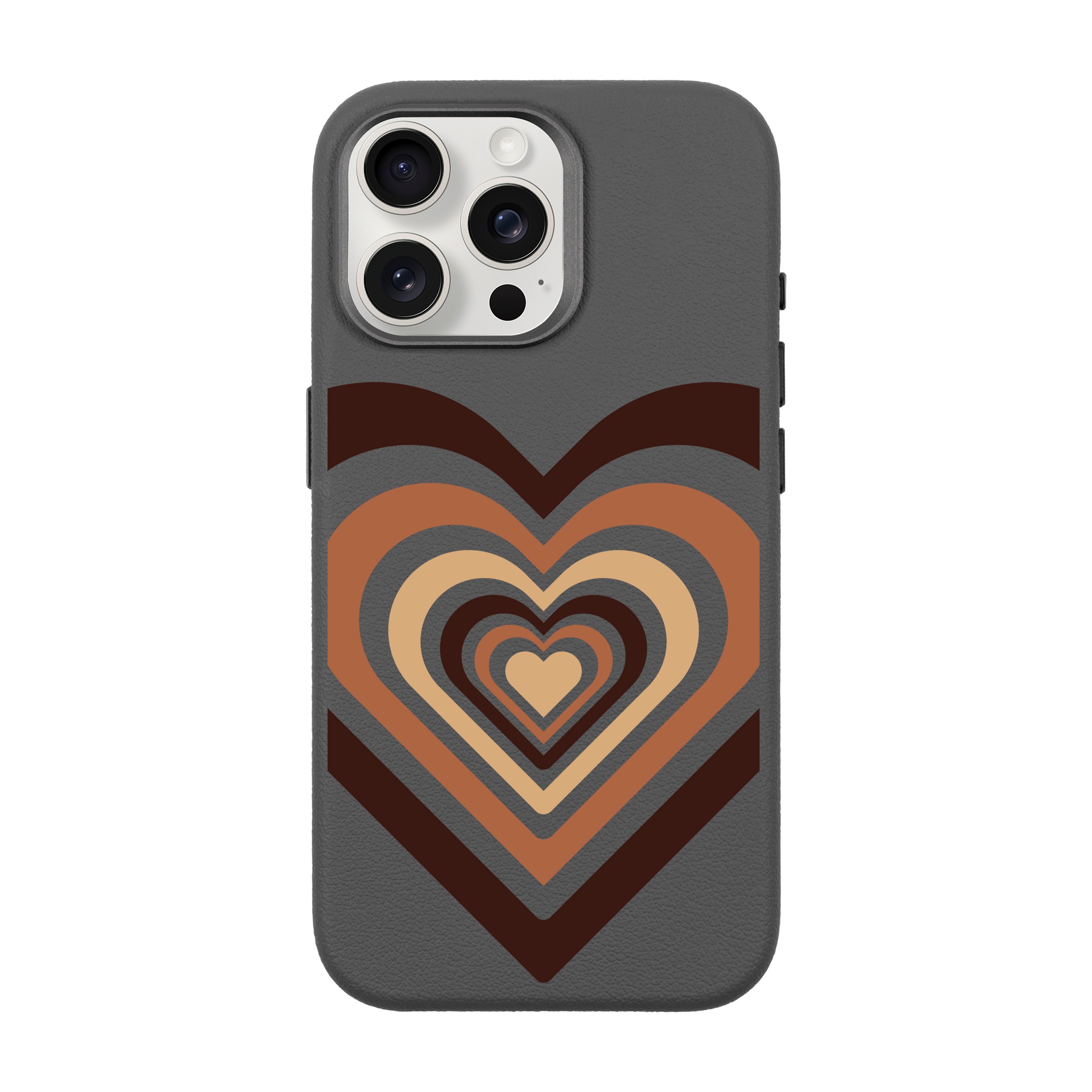 HEART-iPhone Leather 15 Premium Case with MagSafe