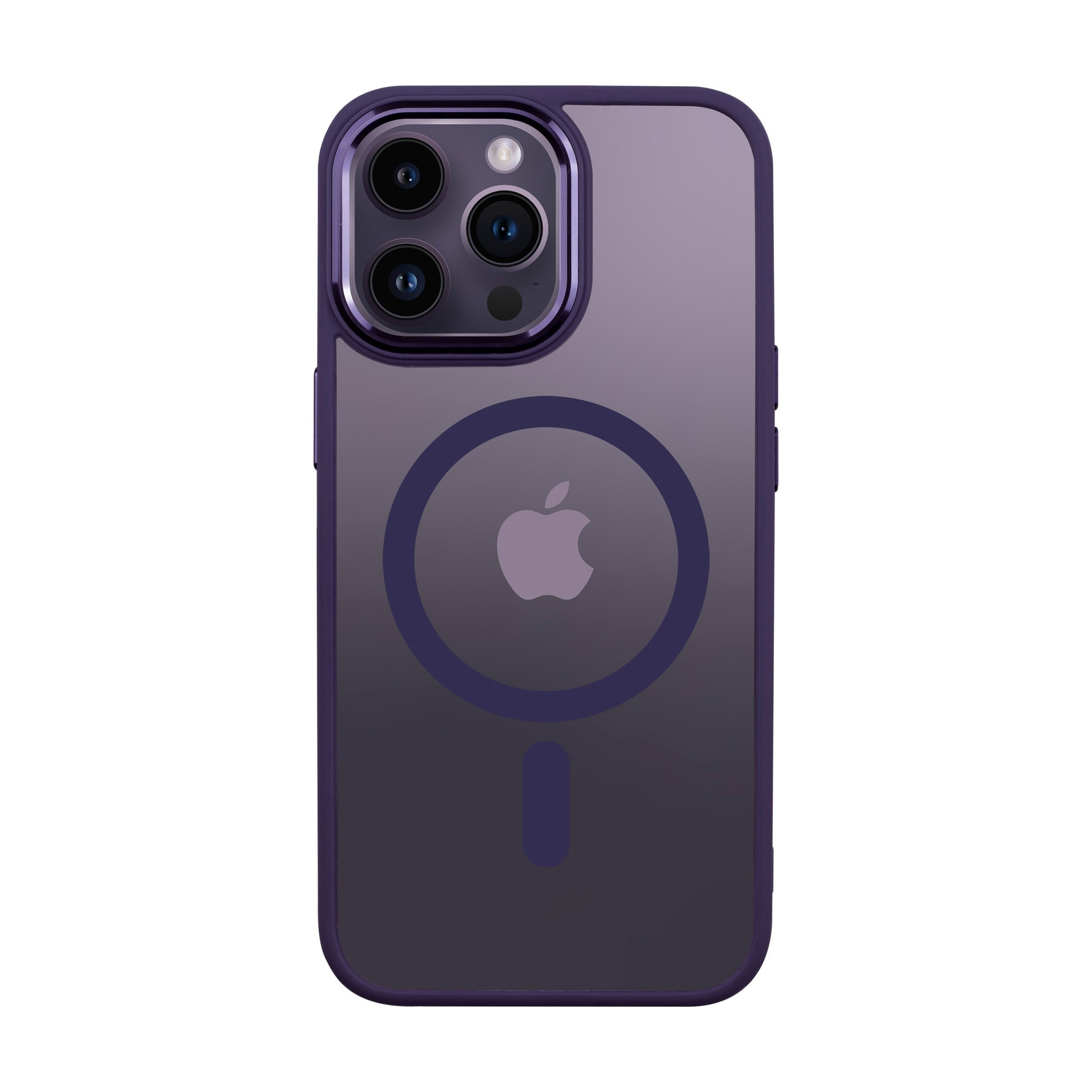NEW-iPhone Hyaline Purple Kılıf MagSafe Özellikli