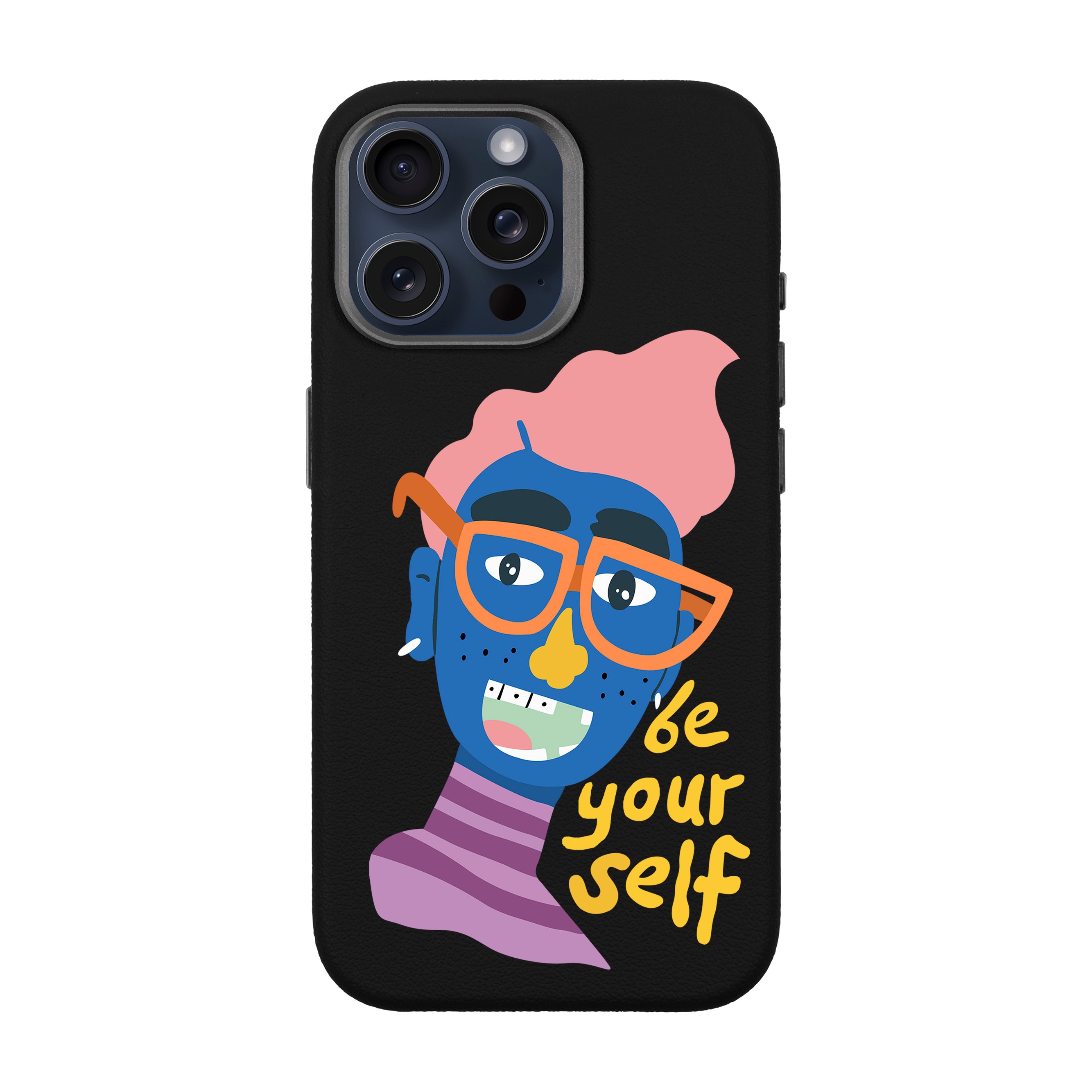 BE YOURSELF-iPhone Leather 15 Premium Kılıf MagSafe Özellikli