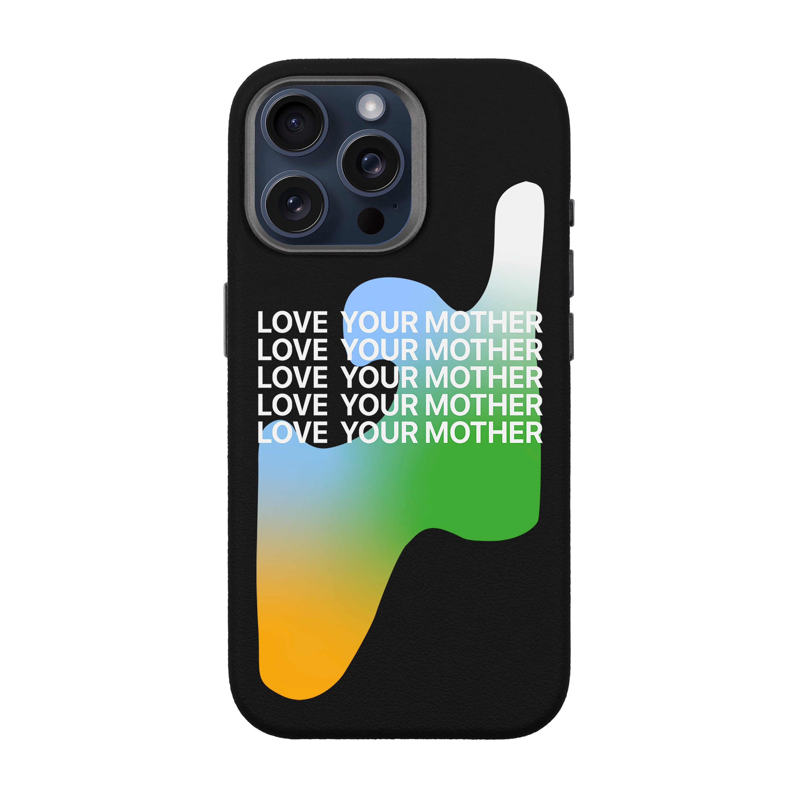 LOVE YOUR MOTHER-iPhone Leather 15 Premium Kılıf MagSafe Özellikli