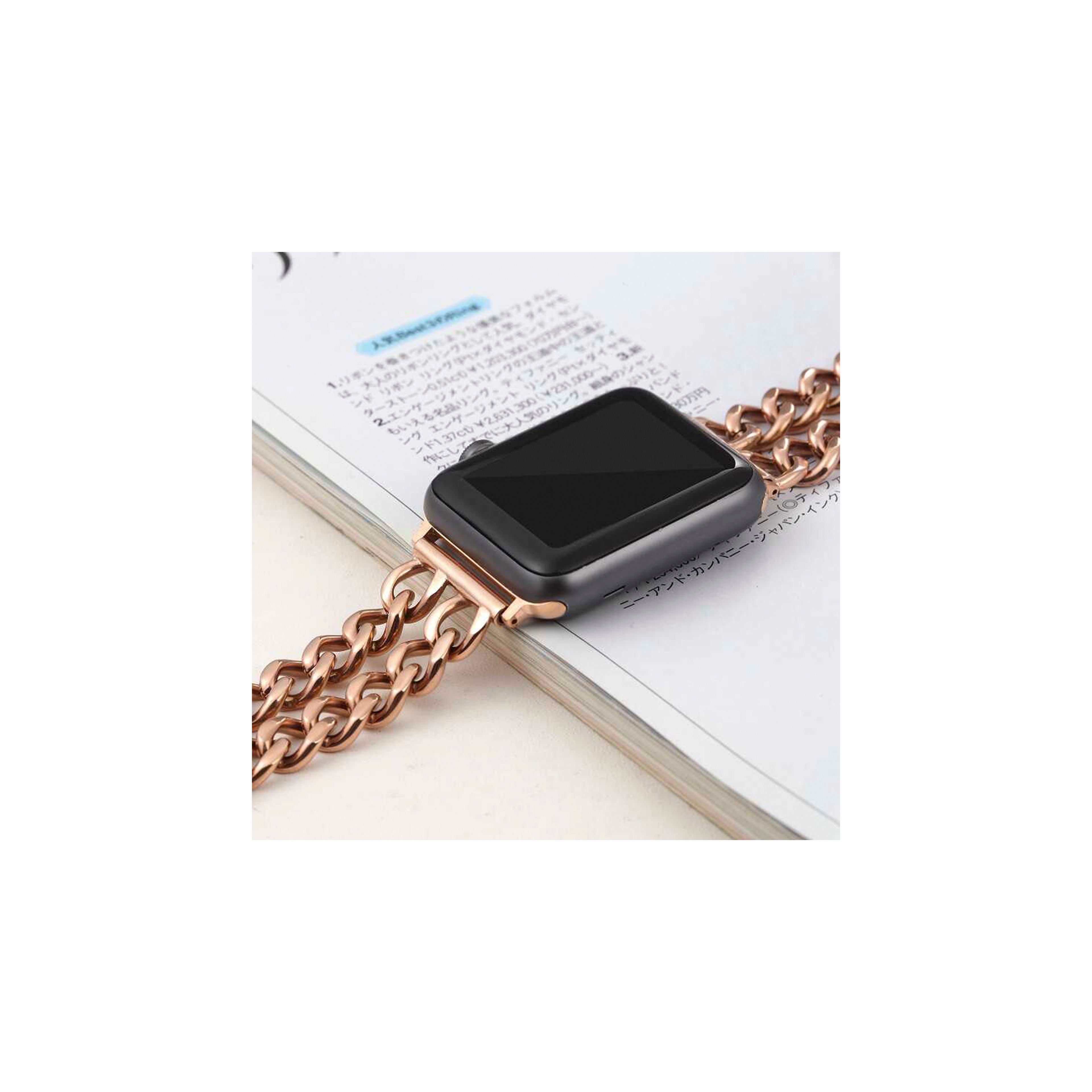 Apple Watch Force Chain Band-Rose Gold