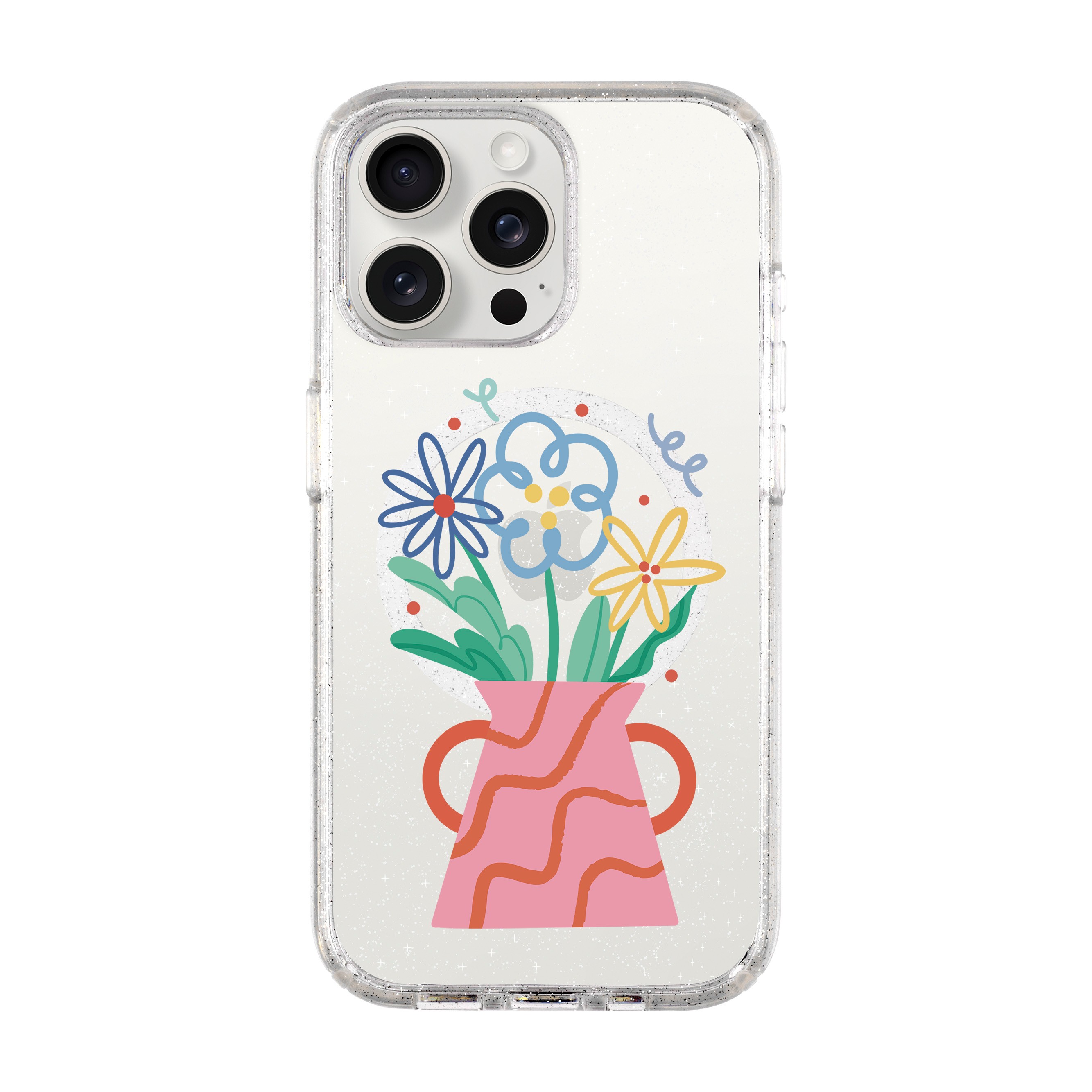 PINK VASE-iPhone Shiny Case with MagSafe