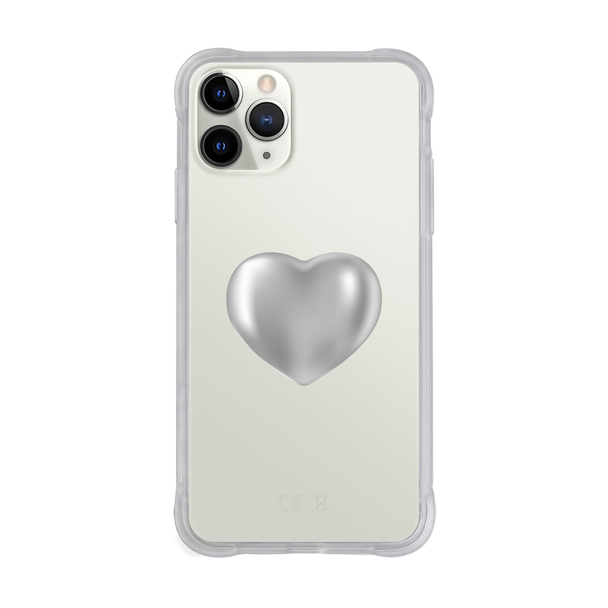 SILVER HEART-iPhone Drop Kılıf