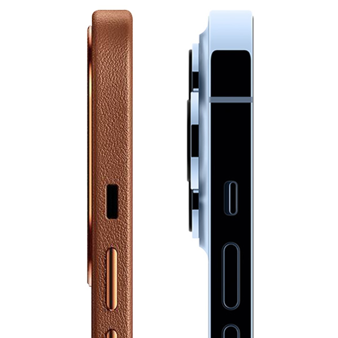 X&X-iPhone Full Grain Leather Kılıf MagSafe Özellikli