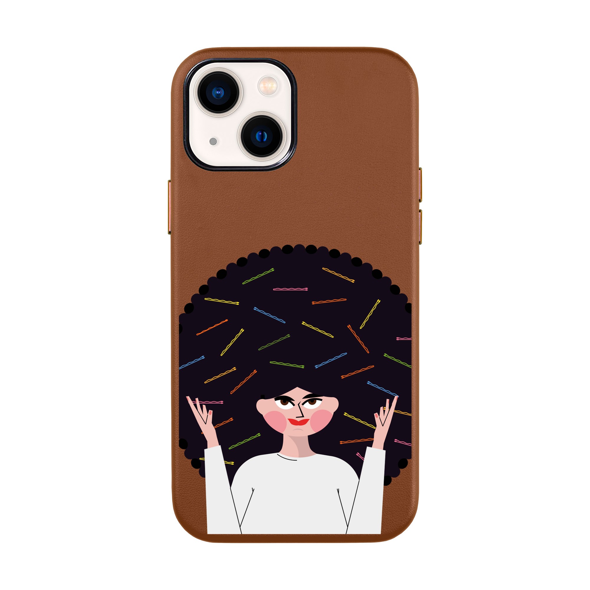 TANGLES OF HAPPINESS-iPhone Leather Kılıf