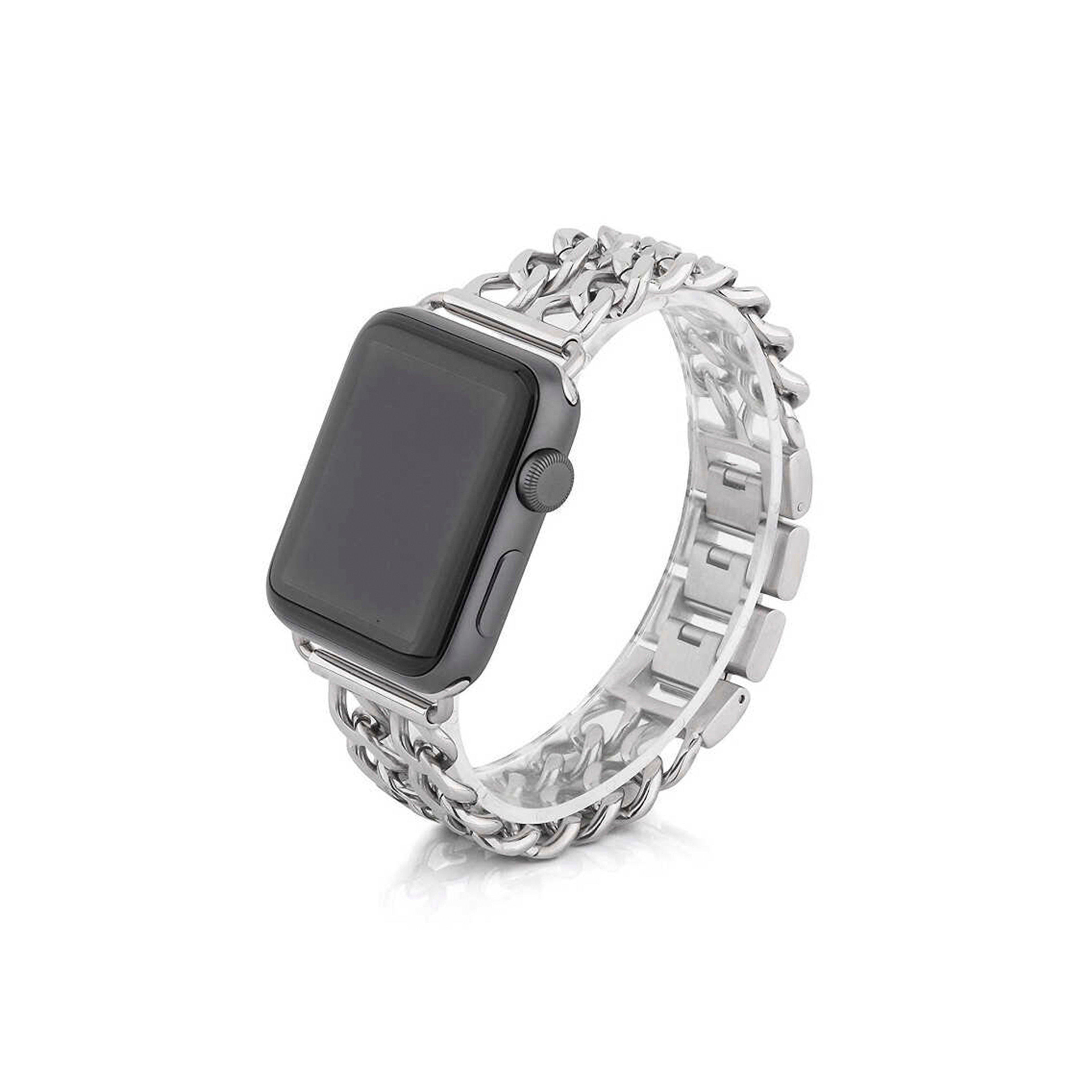 Apple Watch Force Chain Kordon-Gümüş