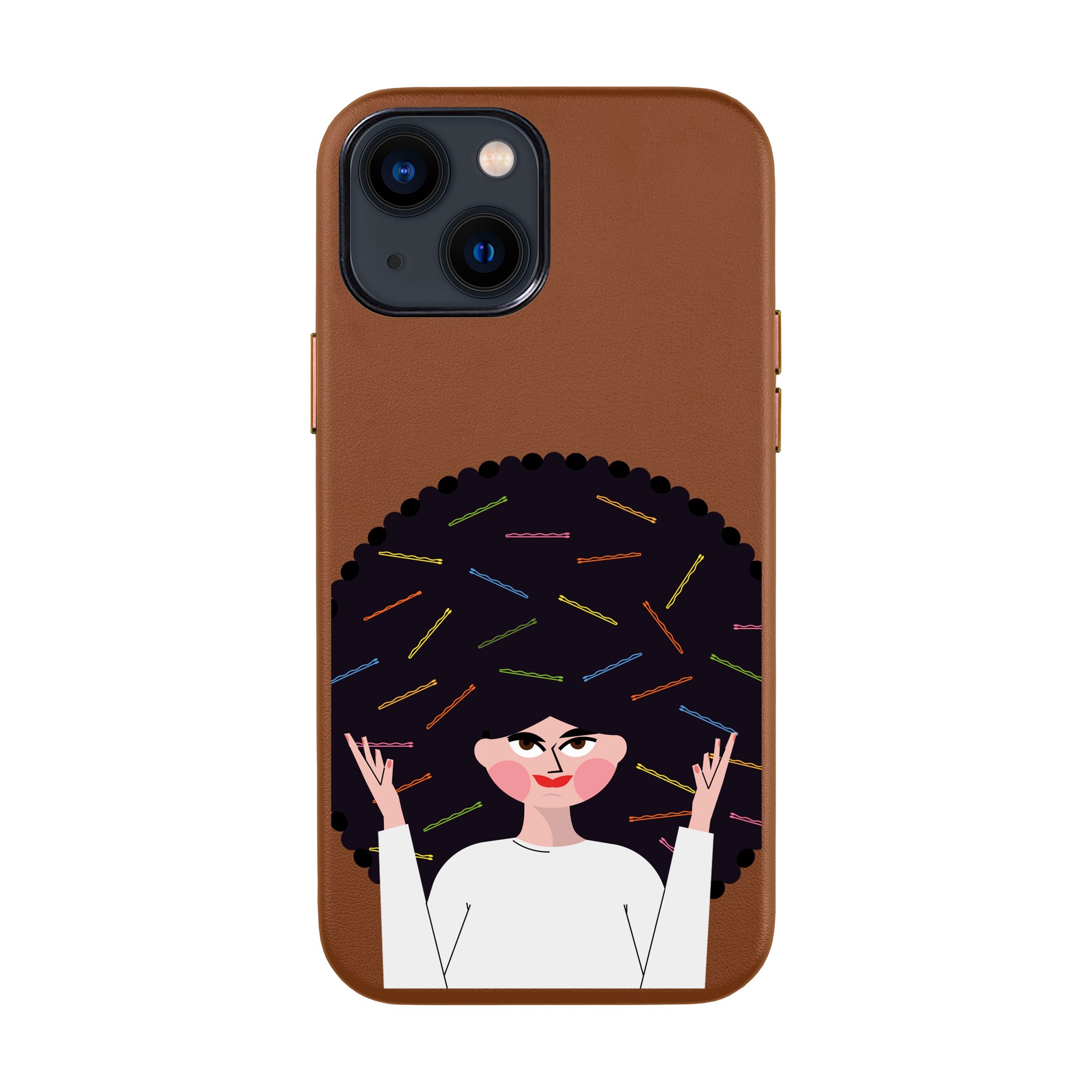 TANGLES OF HAPPINESS-iPhone Leather Kılıf