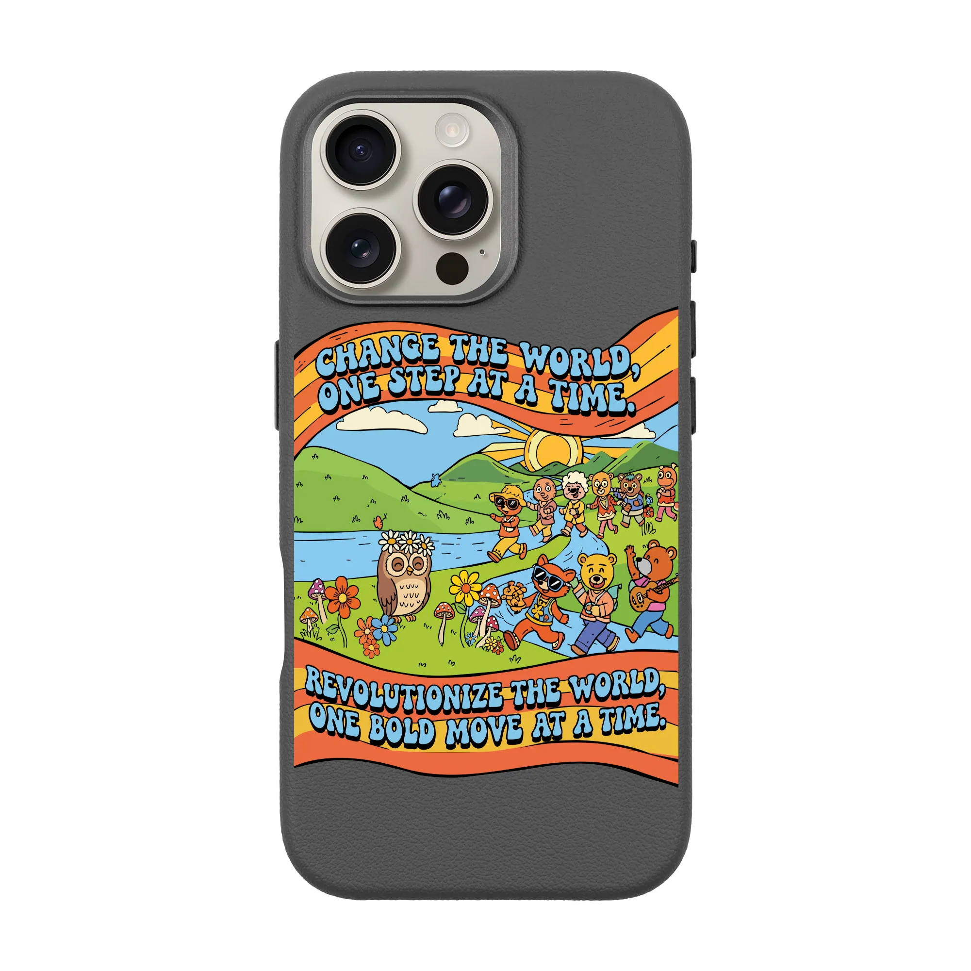 CHANGE THE WORLD-iPhone Leather Premium Kılıf MagSafe Özellikli