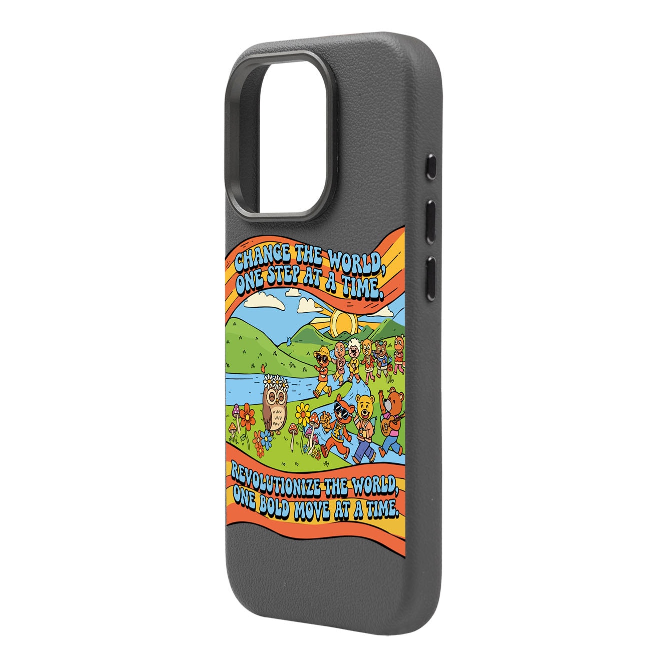 CHANGE THE WORLD-iPhone Leather Premium Kılıf MagSafe Özellikli