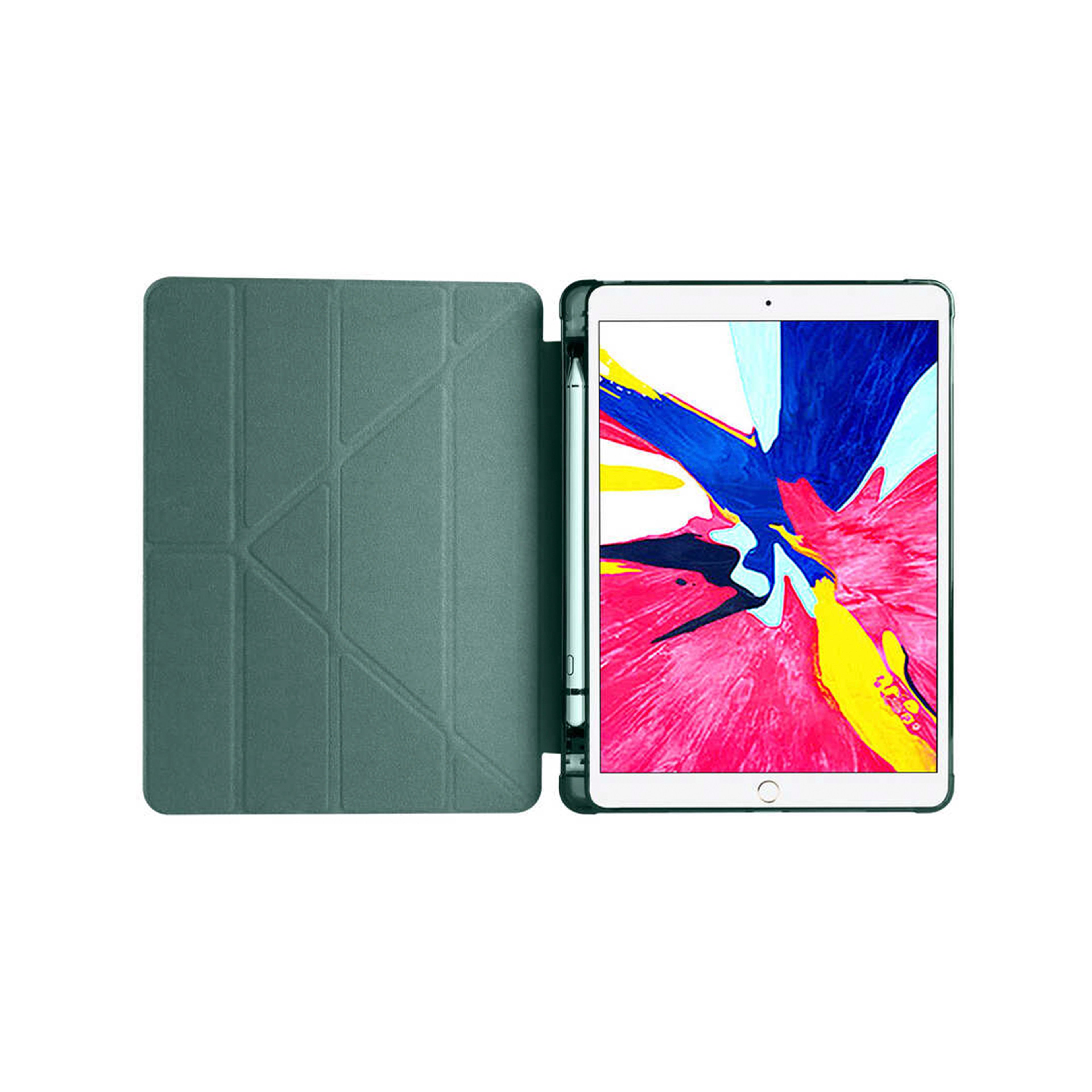 Apple iPad 8.Nesil 10.2 inç-Trigon Folding Kalemlikli Standlı Kılıf