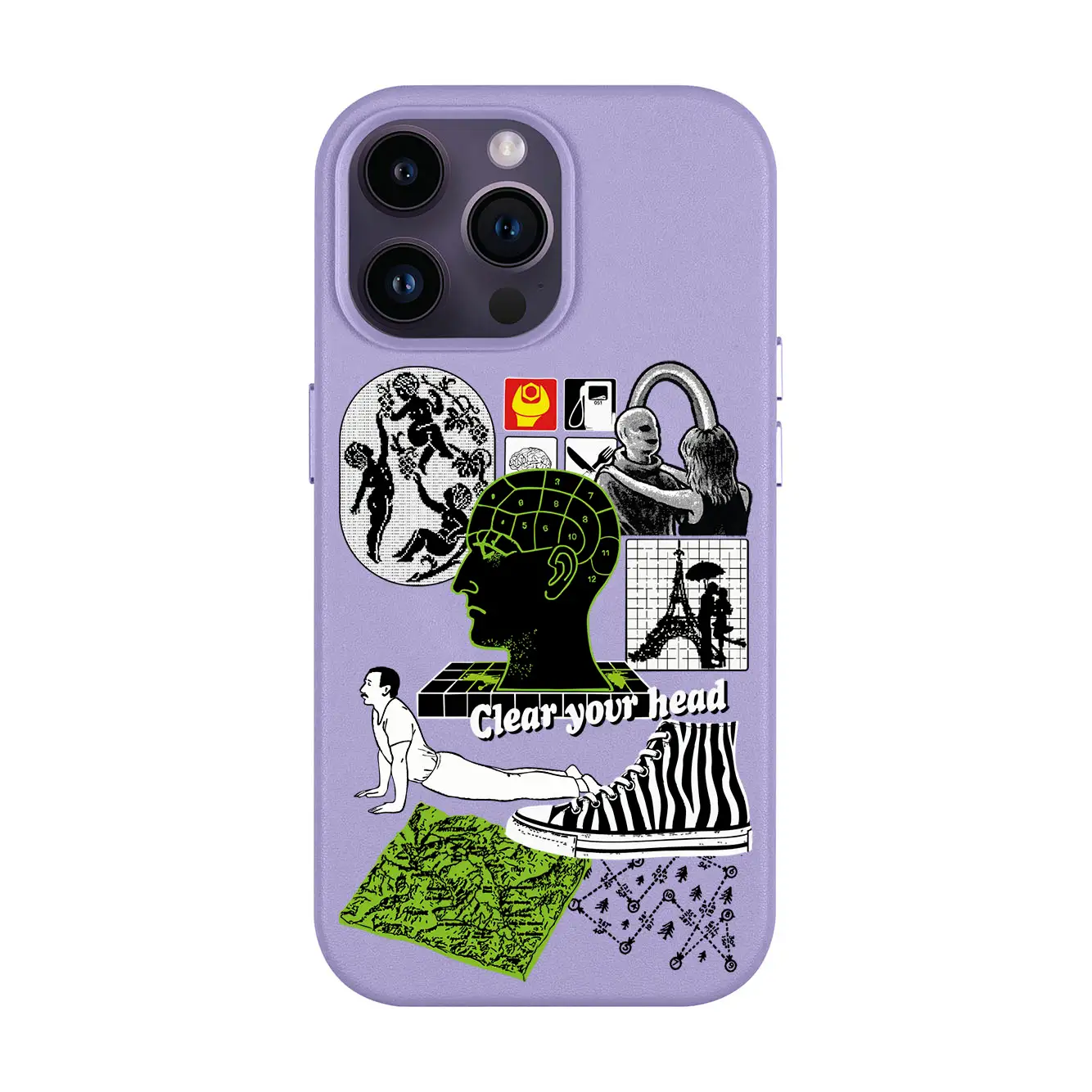 CLEAR YOUR HEAD-iPhone Leather Kılıf MagSafe Özellikli
