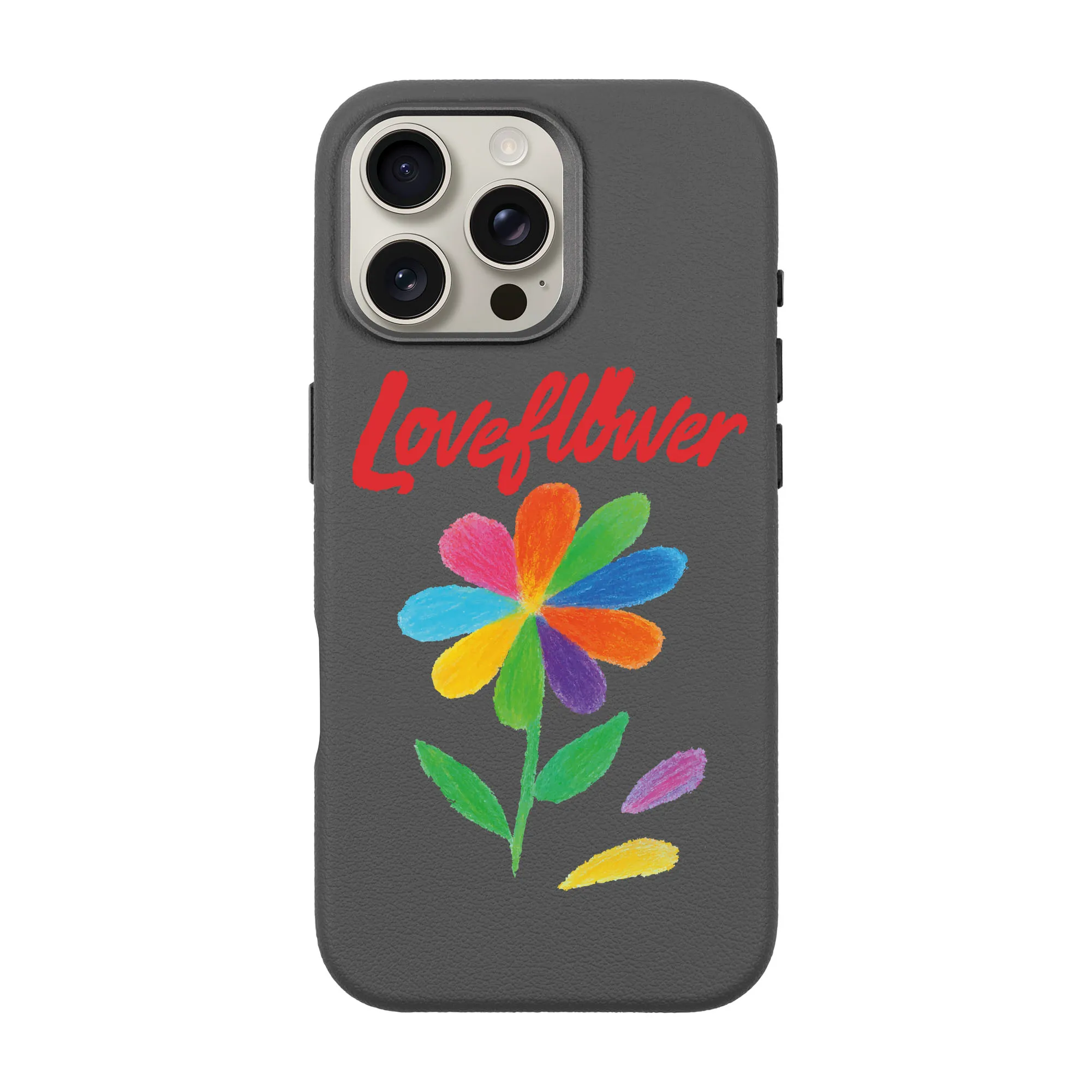 LOVE FLOWER-iPhone Leather Premium Kılıf MagSafe Özellikli
