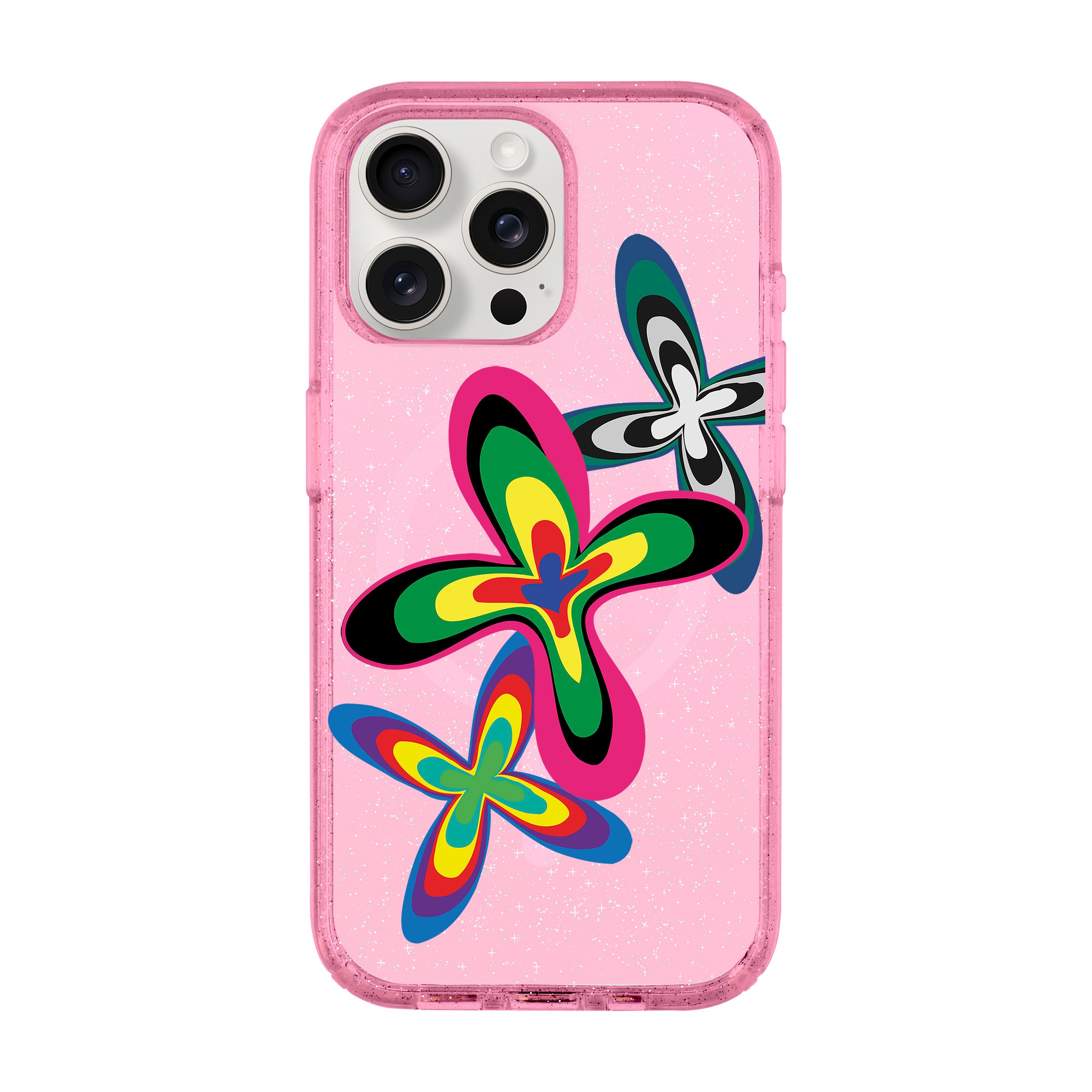 COLOR FLOWER-iPhone Shiny Case with MagSafe