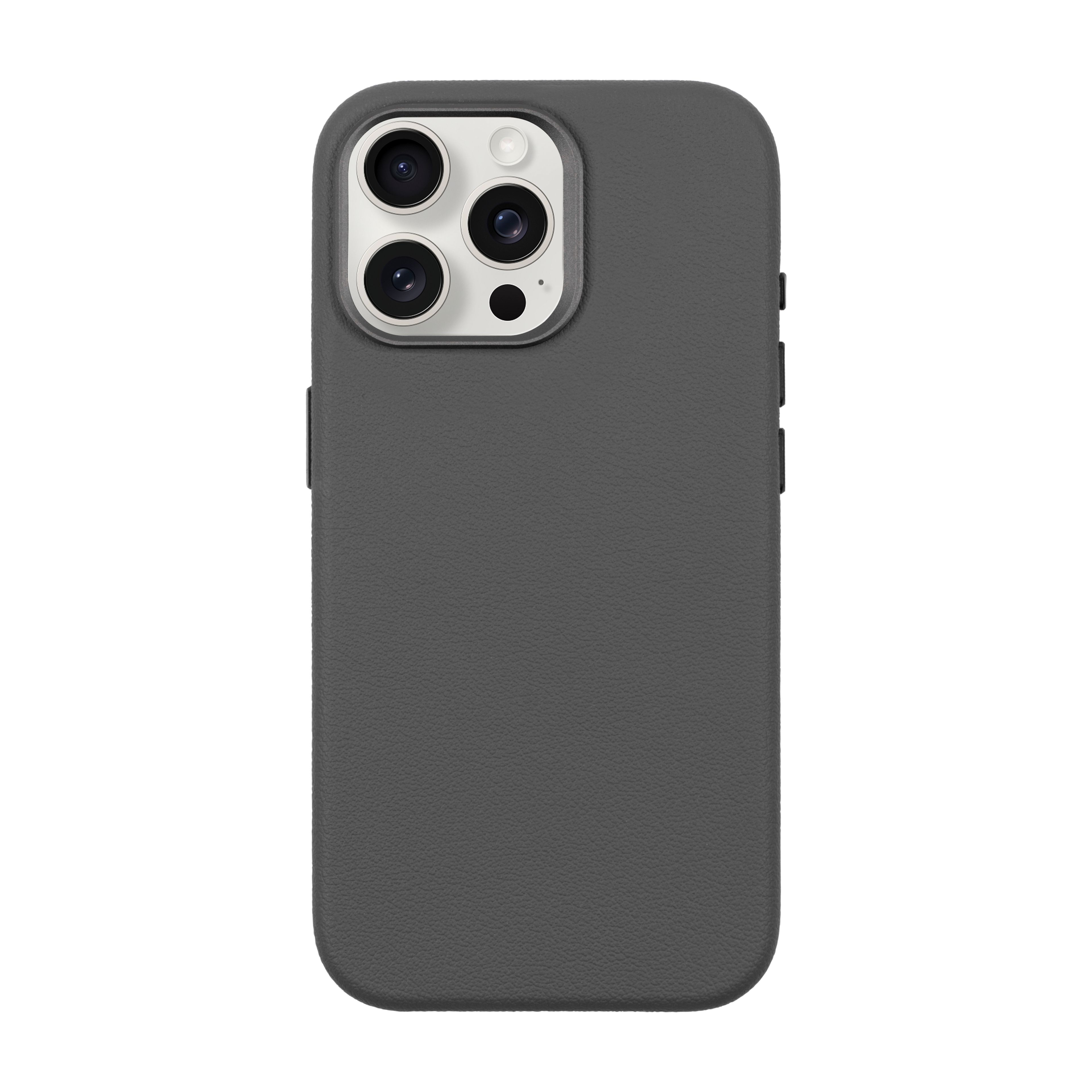 NEW-iPhone Leather 15 Premium Case with MagSafe - Grey