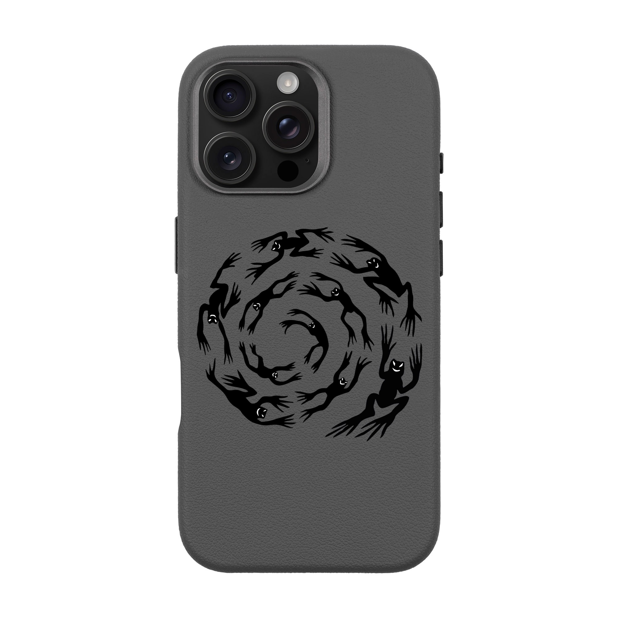 SWIRLING FROGS-iPhone Leather Premium Case with MagSafe