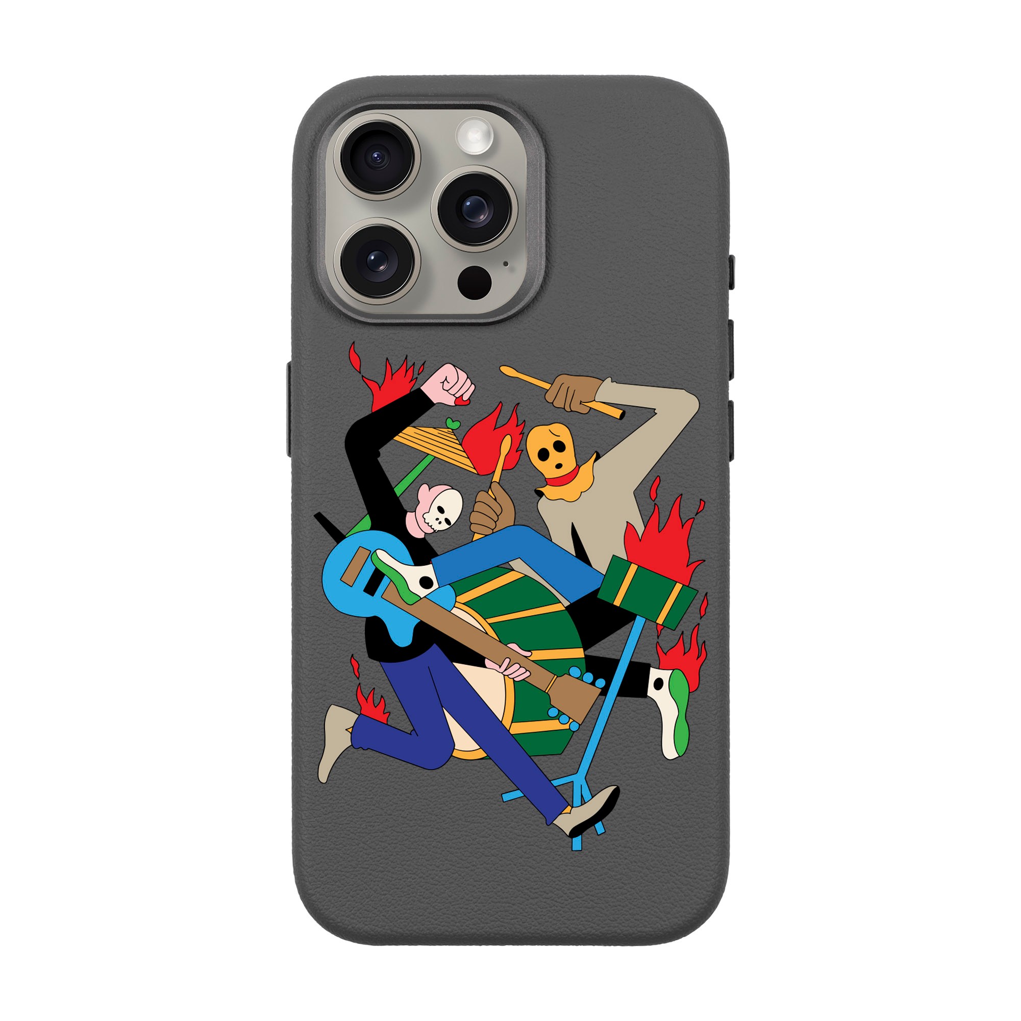 MONSTER MASH-iPhone Leather 15 Premium Case with MagSafe