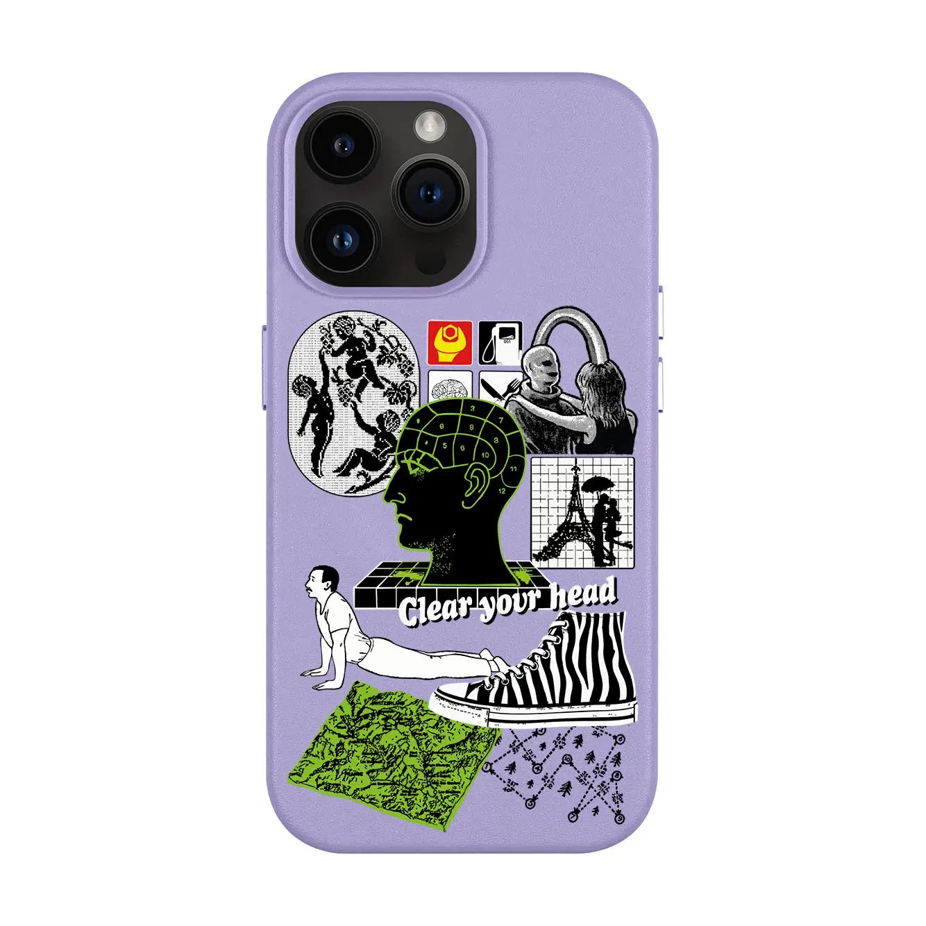 CLEAR YOUR HEAD-iPhone Leather Kılıf MagSafe Özellikli