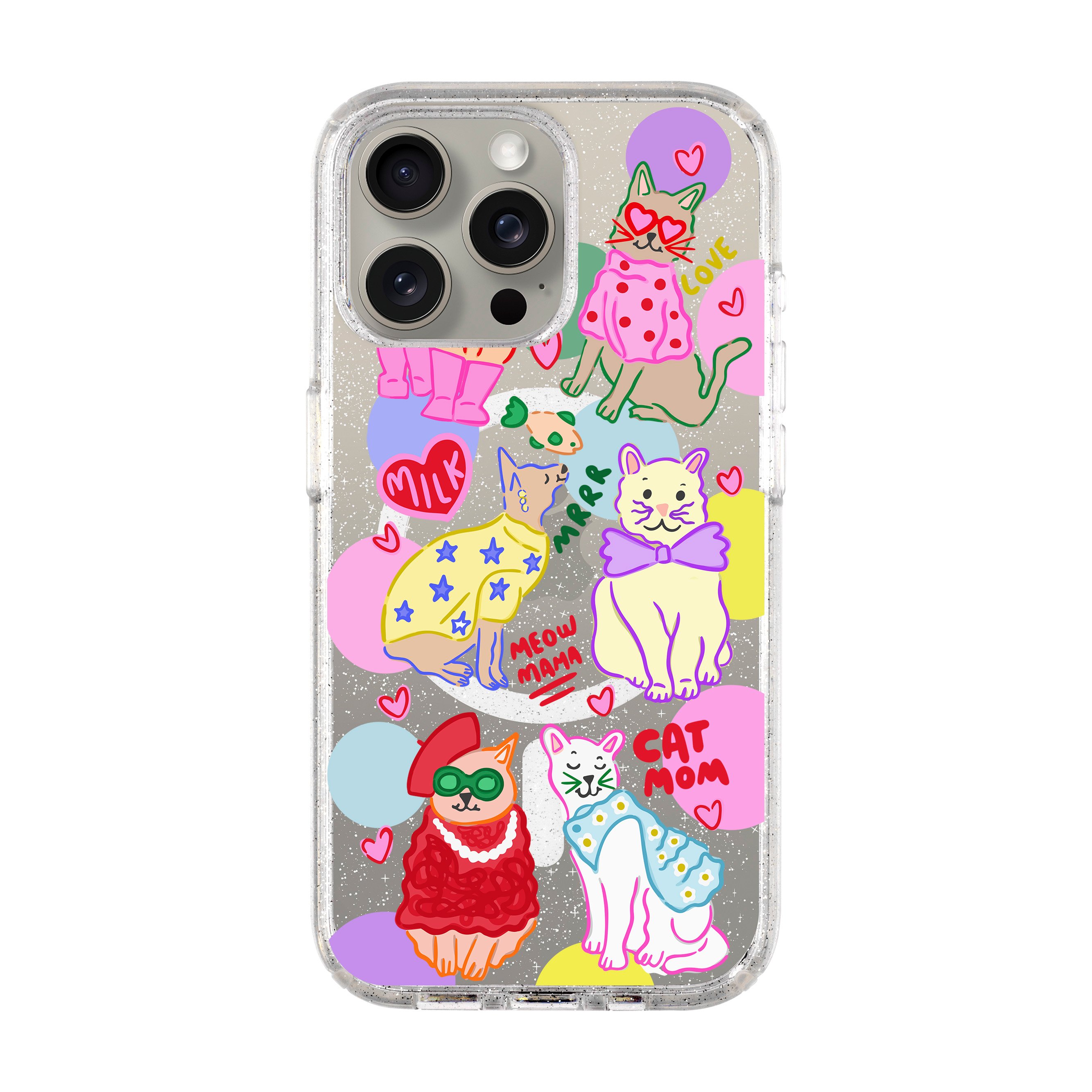 CAT MOM-iPhone Shiny Case with MagSafe