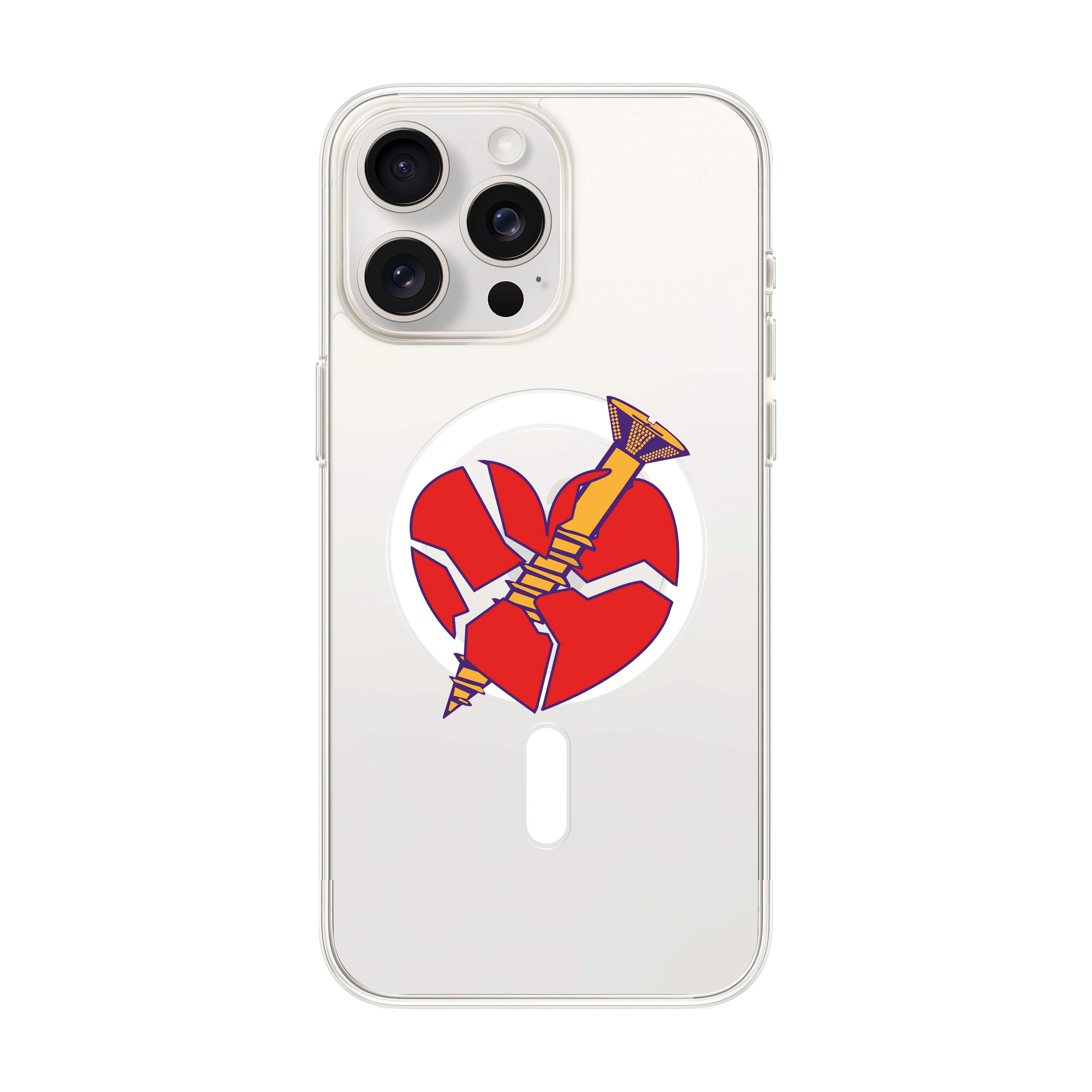 Broken Heart - iPhone Clear Case with MagSafe