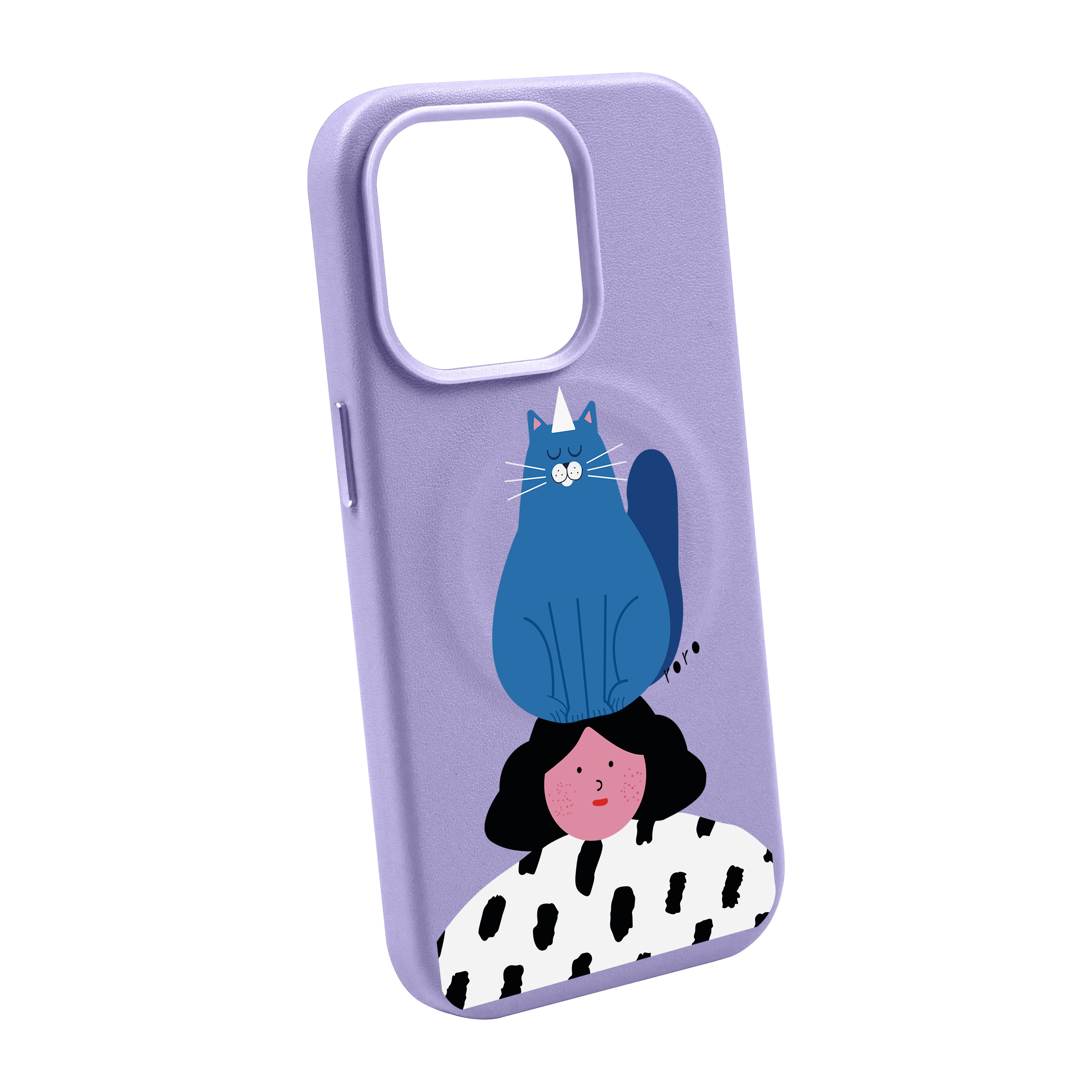 Naughty Cat - iPhone Leather Case with MagSafe