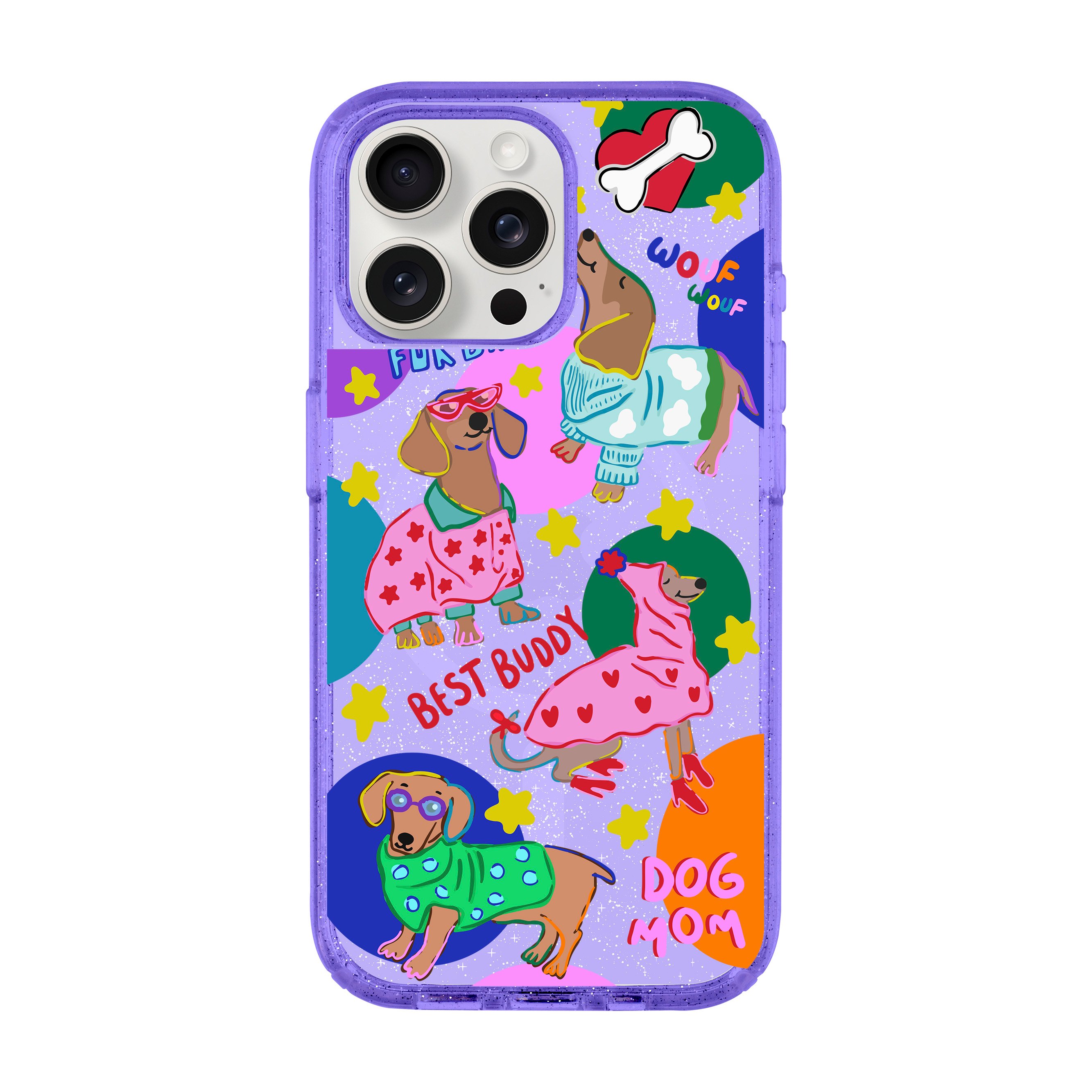 DOG MOM-iPhone Shiny Case with MagSafe