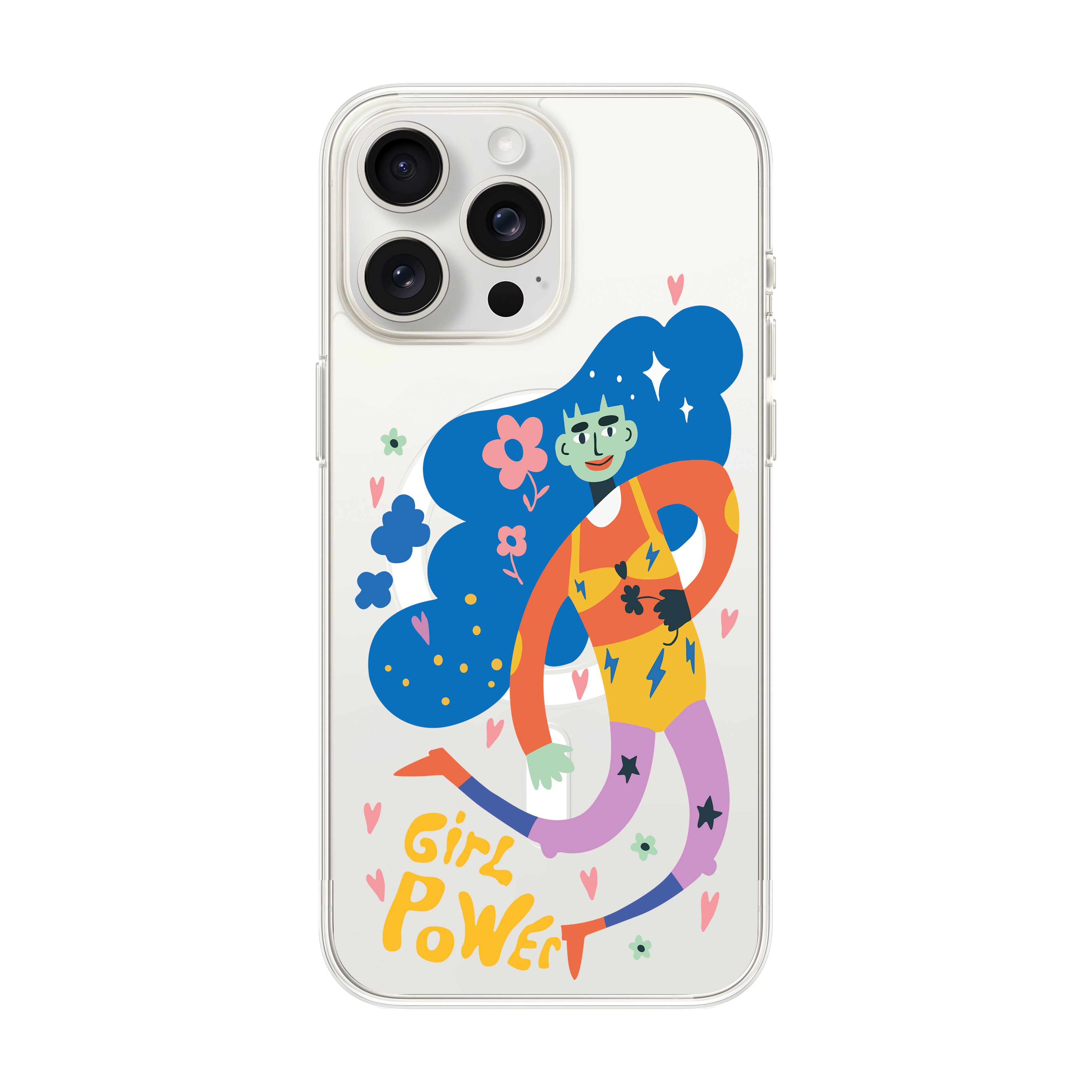 Girl Power - iPhone Clear Case with MagSafe