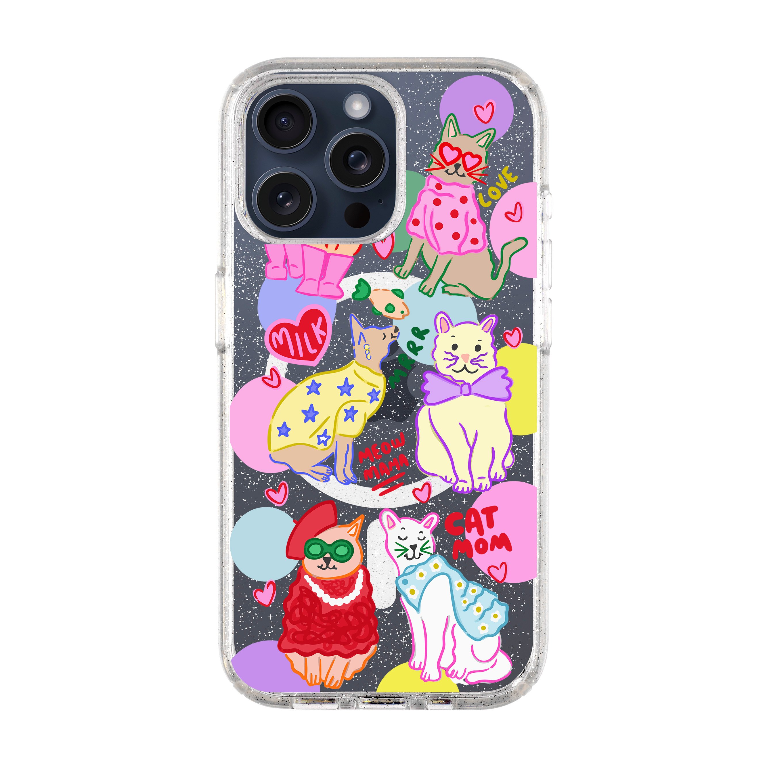 CAT MOM-iPhone Shiny Case with MagSafe