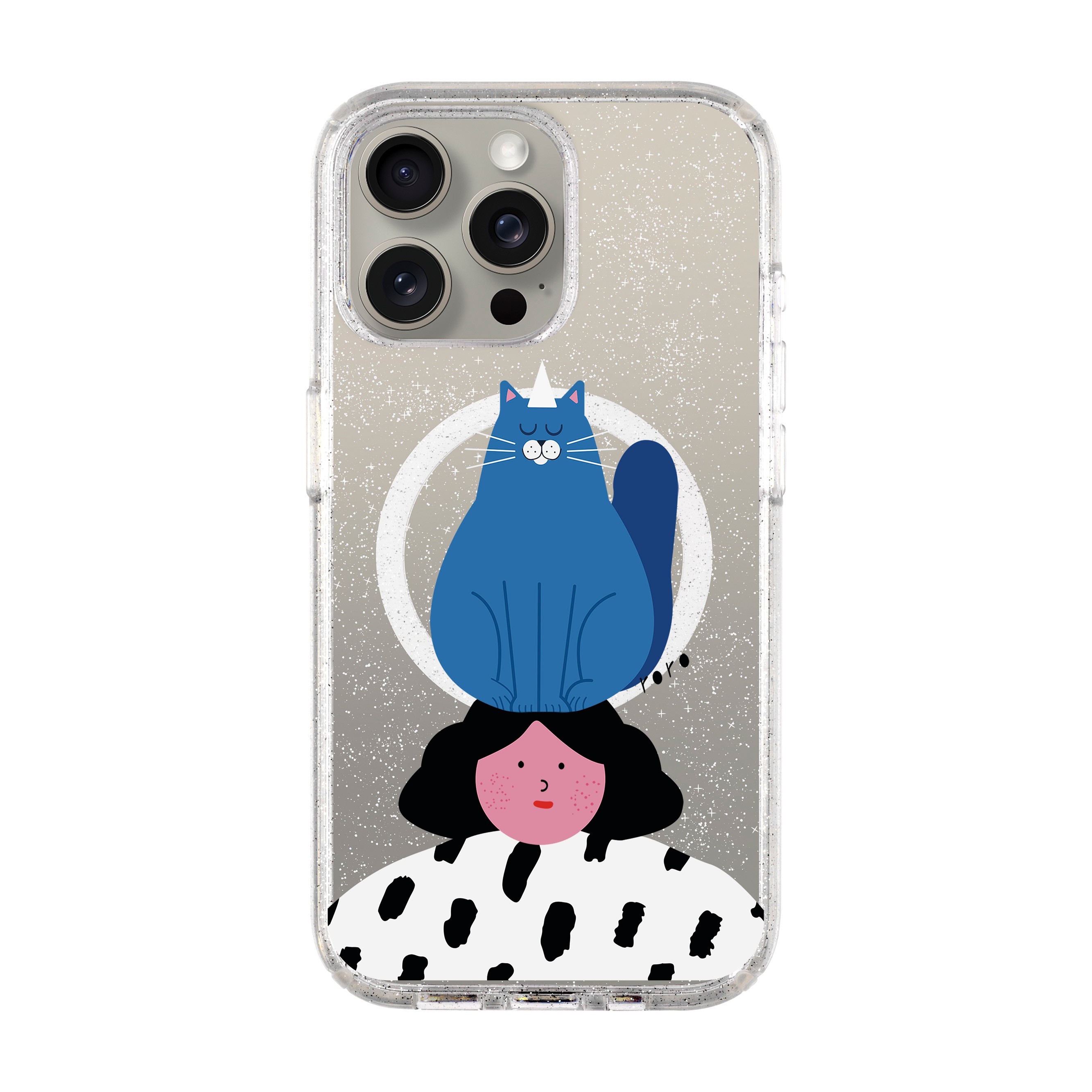 NAUGHTY CAT-iPhone Shiny Case with MagSafe