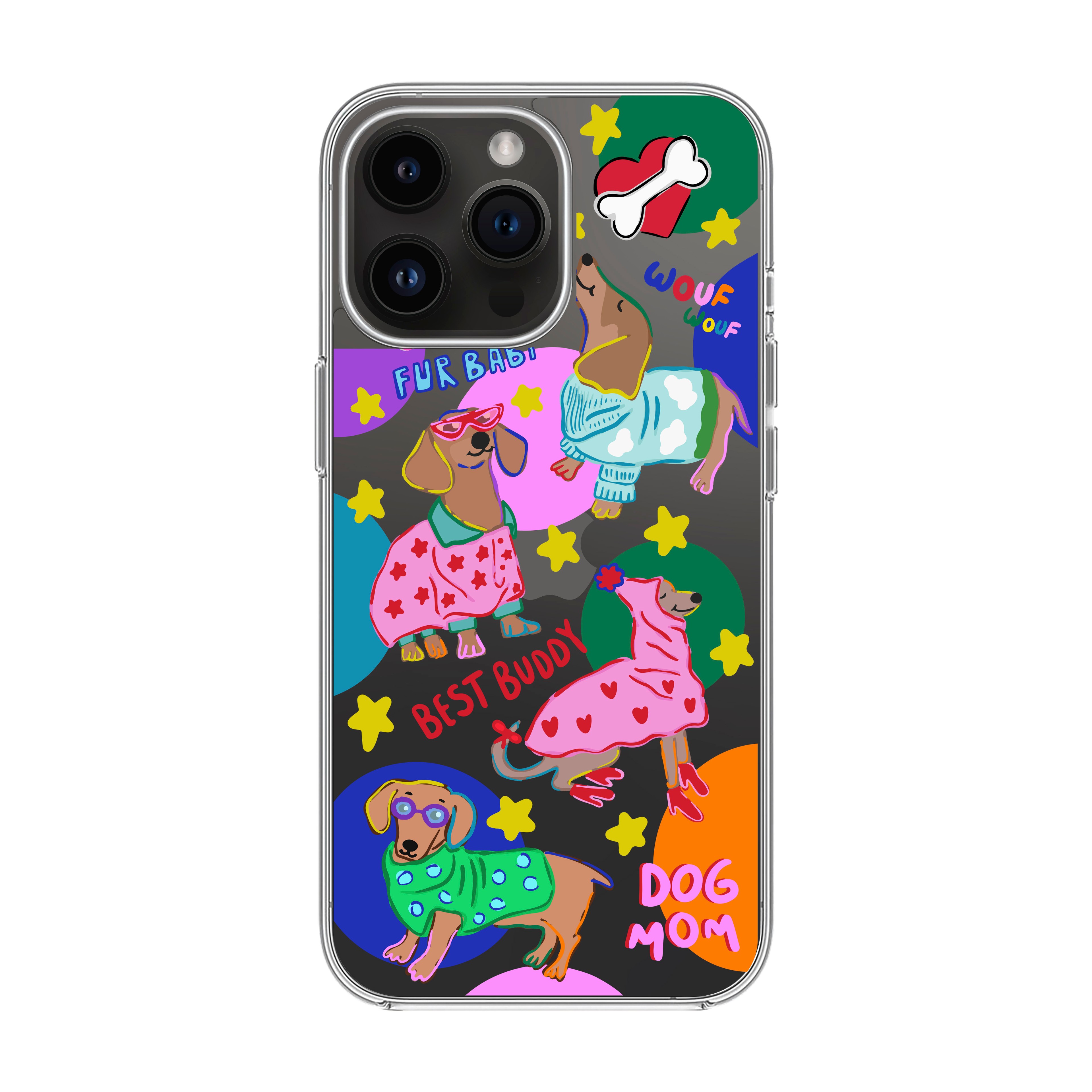 DOG MOM-iPhone Solid Kılıf