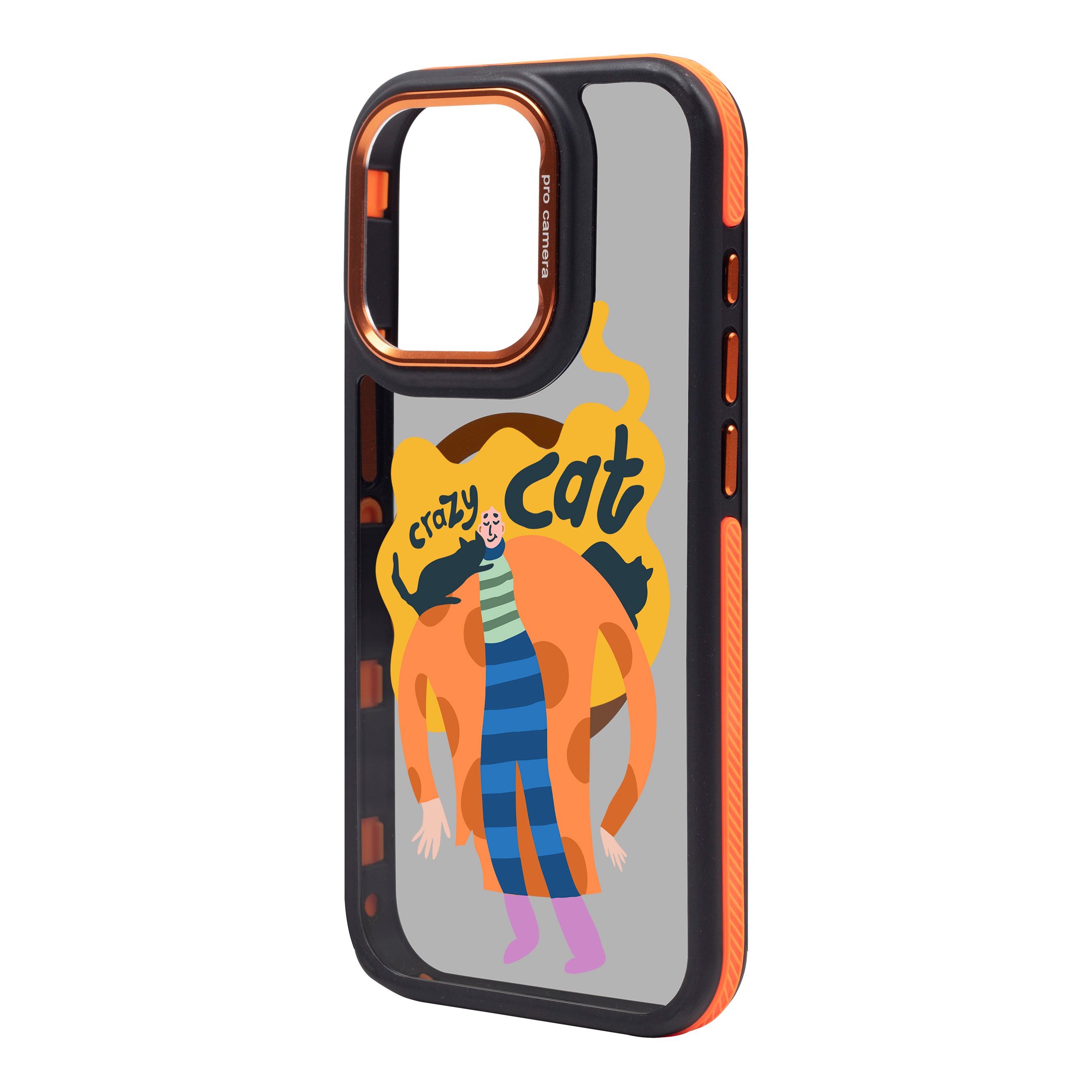 CRAZY CAT-iPhone Dark Case with MagSafe