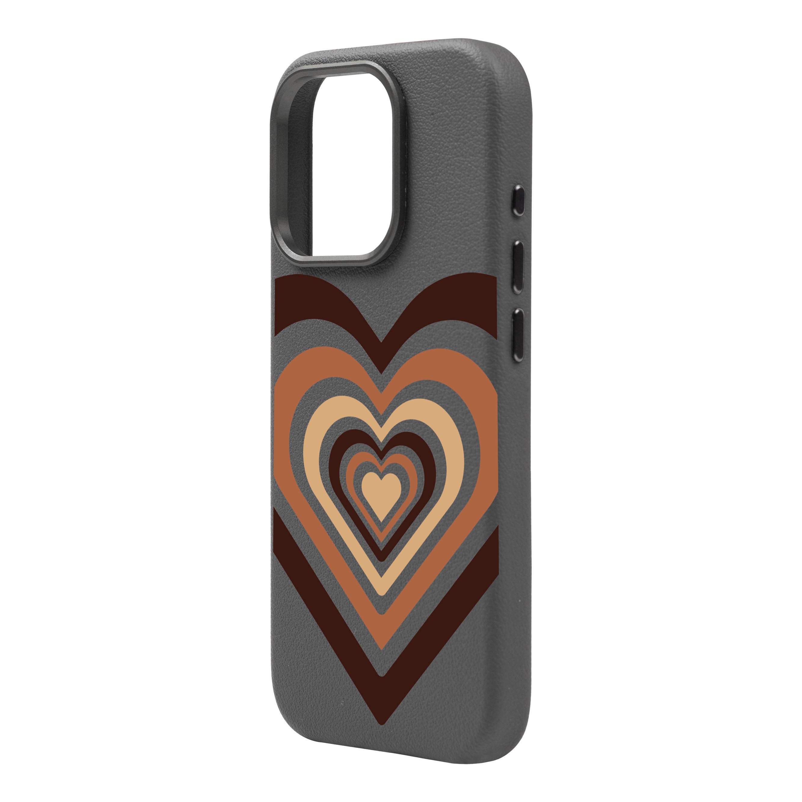 HEART-iPhone Leather 15 Premium Case with MagSafe